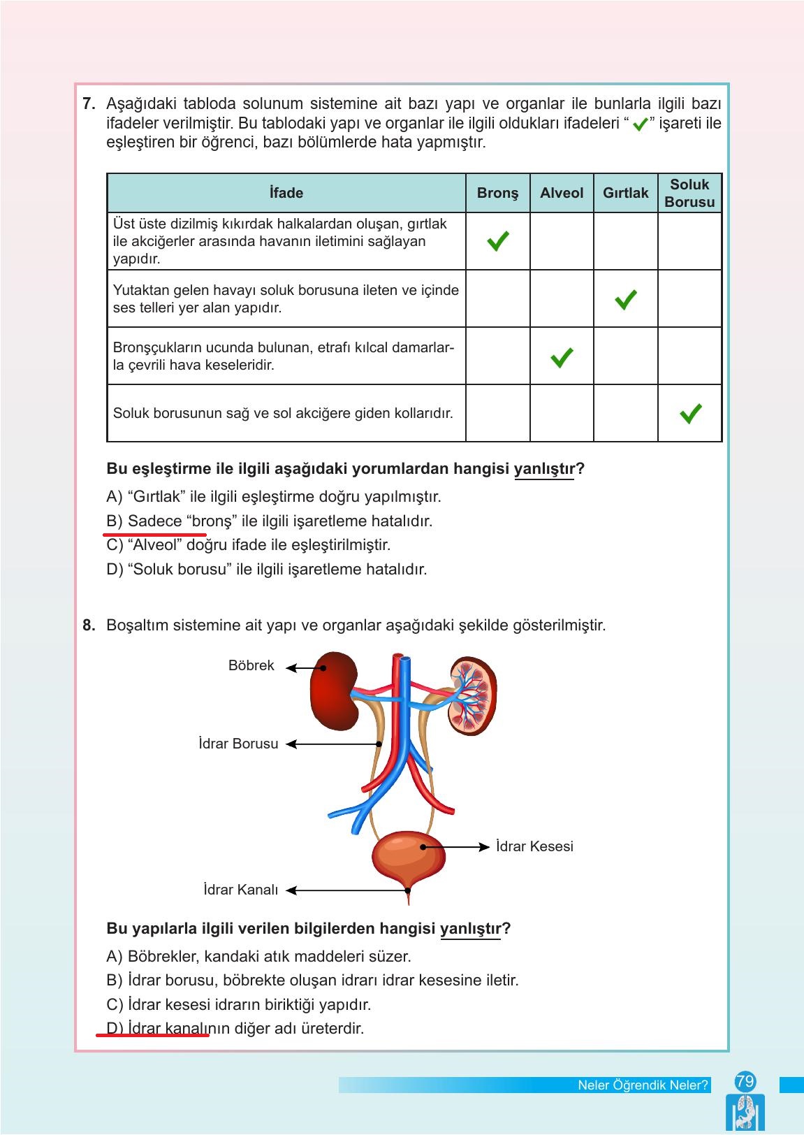 6. Sınıf Meb Yayınları Fen Bilimleri Ders Kitabı Sayfa 79 Cevapları