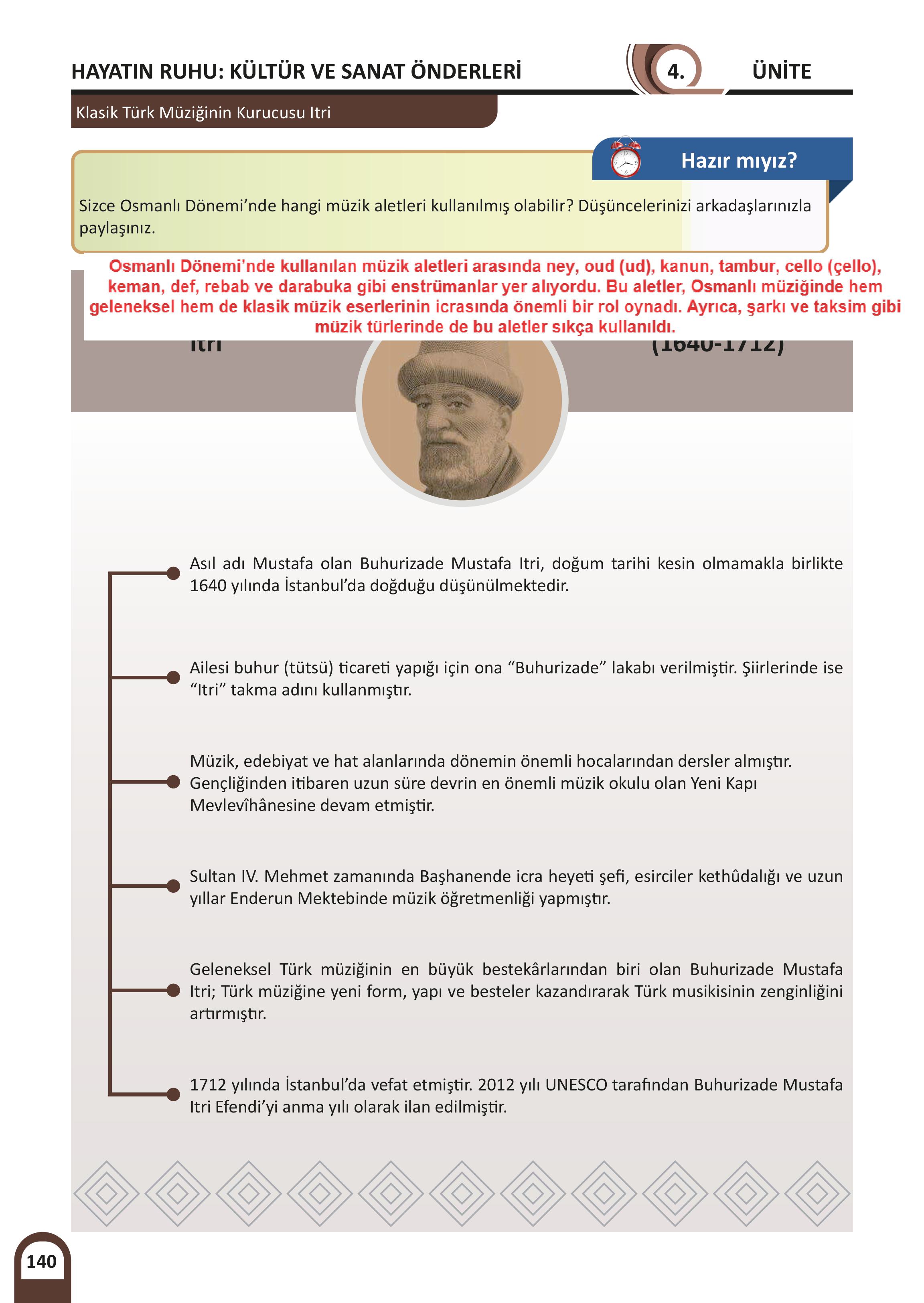 6. Sınıf Meb Yayınları Kültür Ve Medeniyetimize Yön Verenler Ders Kitabı Sayfa 141 Cevapları