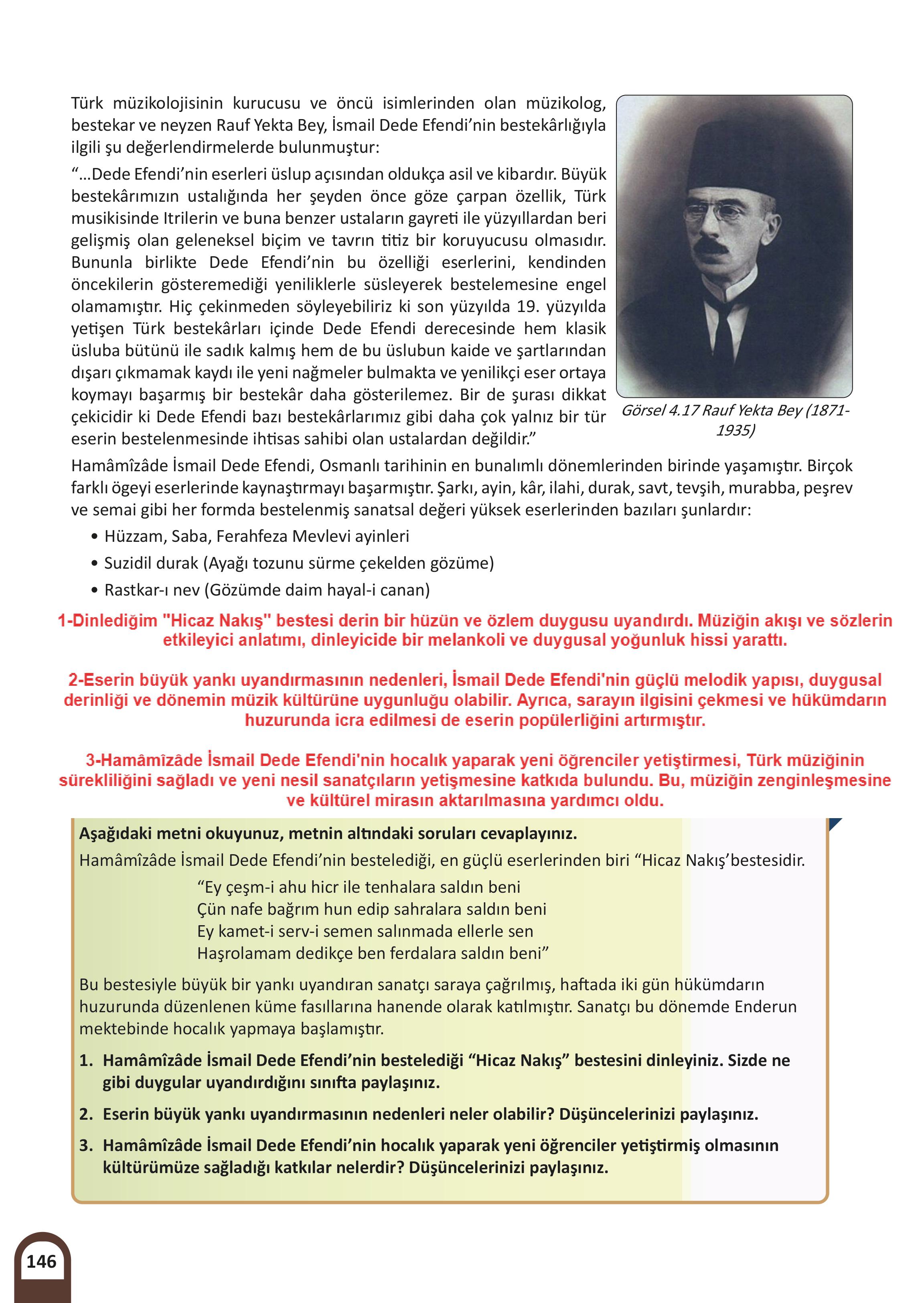 6. Sınıf Meb Yayınları Kültür Ve Medeniyetimize Yön Verenler Ders Kitabı Sayfa 147 Cevapları