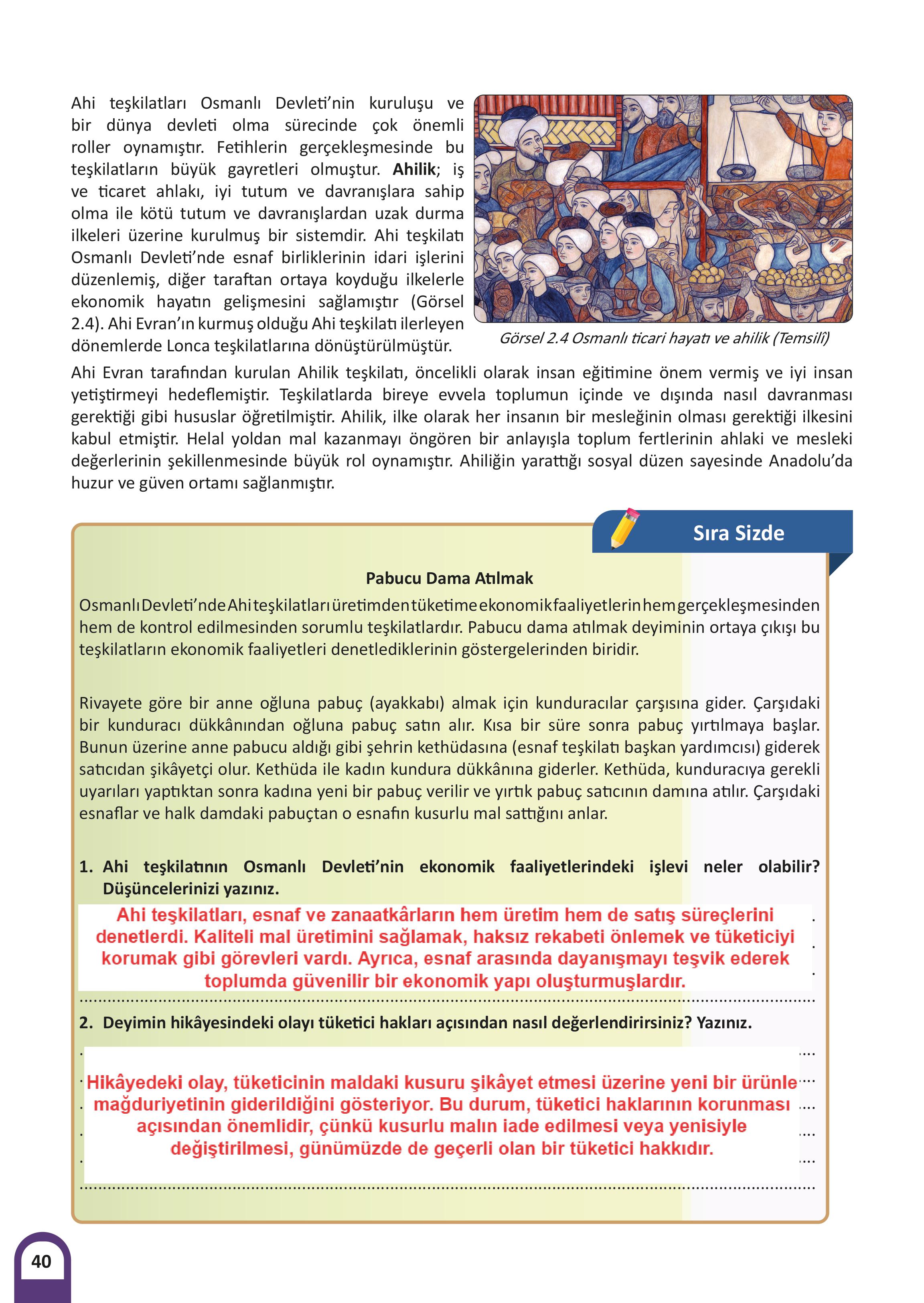 6. Sınıf Meb Yayınları Kültür Ve Medeniyetimize Yön Verenler Ders Kitabı Sayfa 41 Cevapları