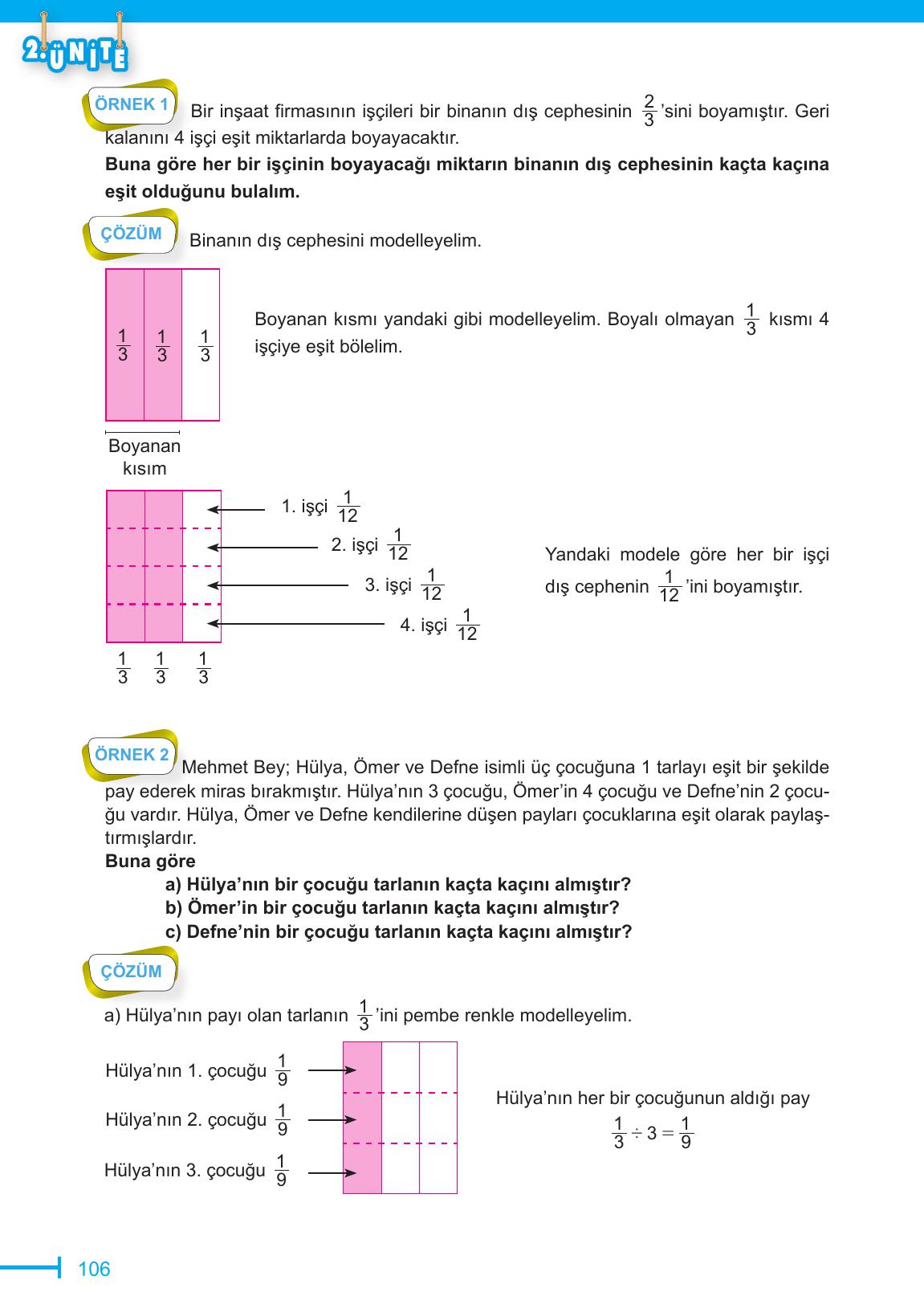 6. Sınıf Meb Yayınları Matematik Ders Kitabı Sayfa 106 Cevapları