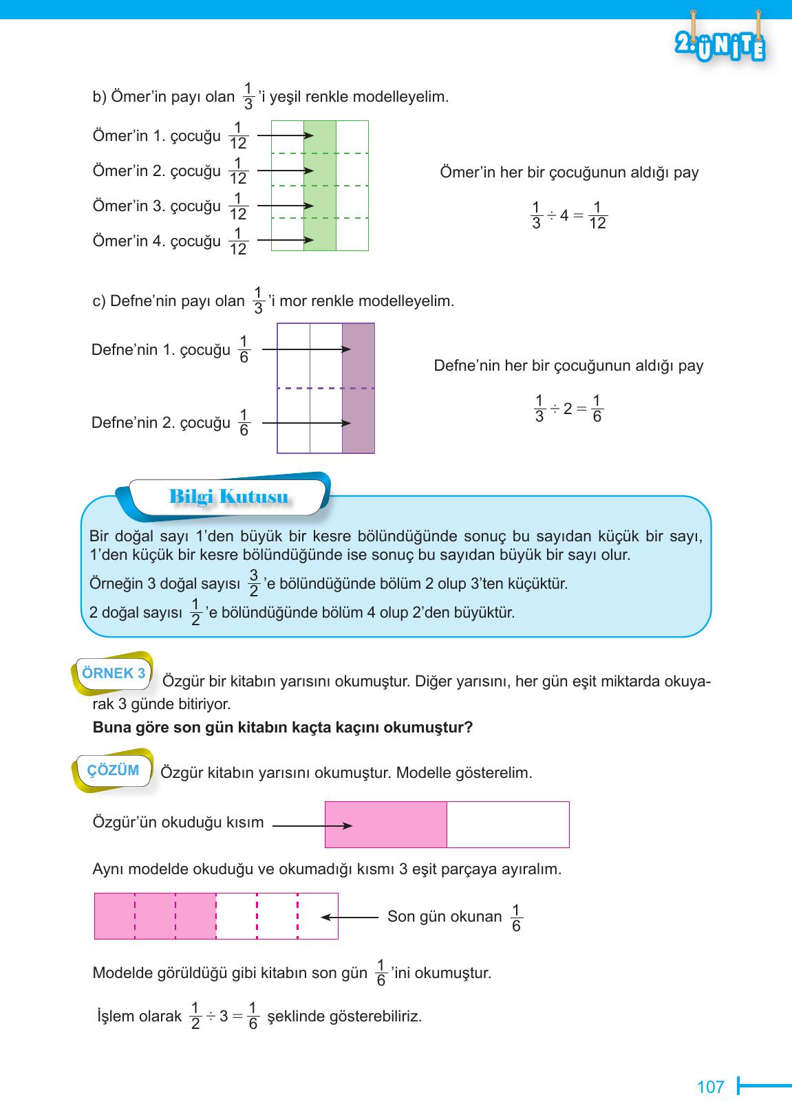 6. Sınıf Meb Yayınları Matematik Ders Kitabı Sayfa 107 Cevapları