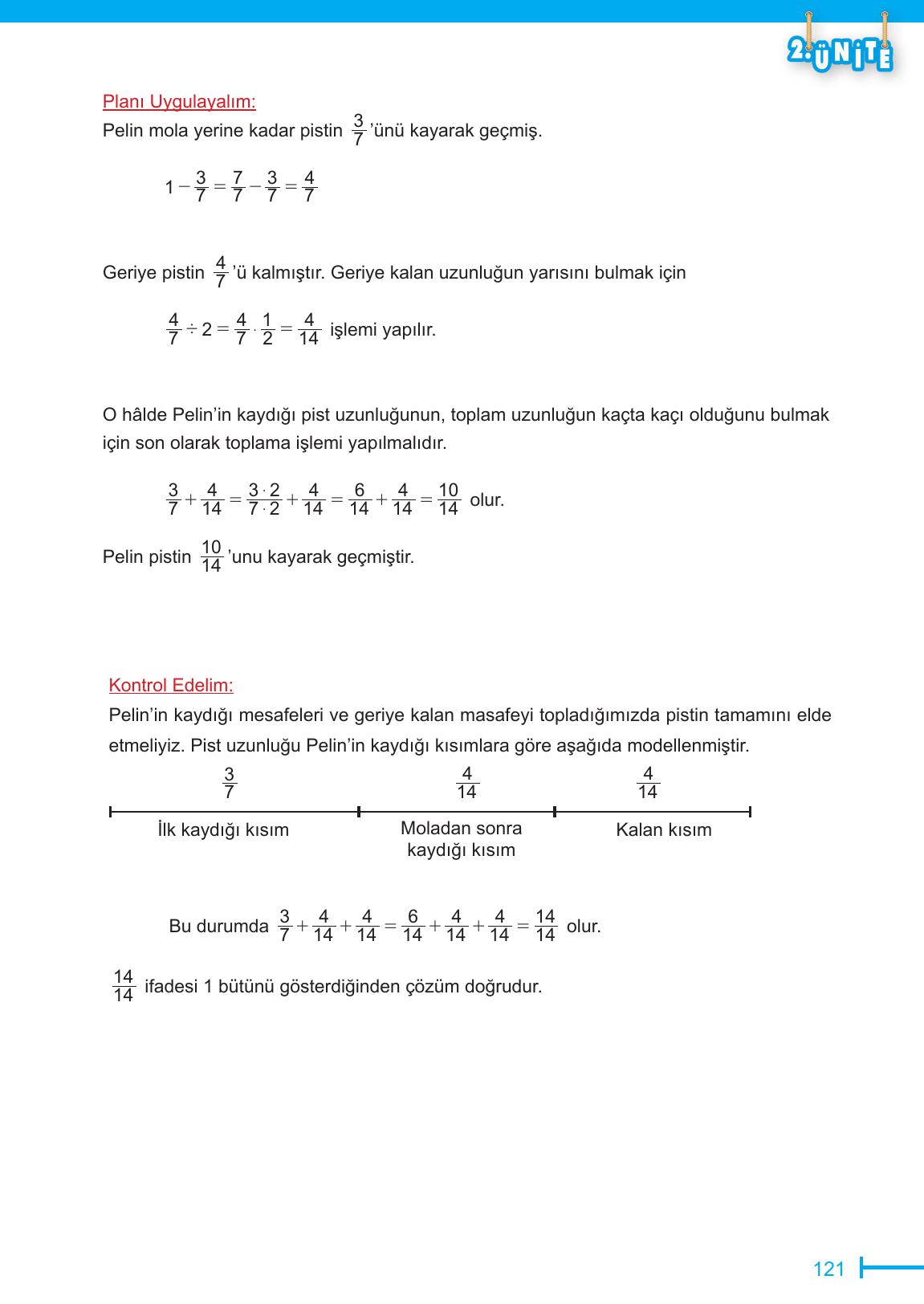 6. Sınıf Meb Yayınları Matematik Ders Kitabı Sayfa 121 Cevapları