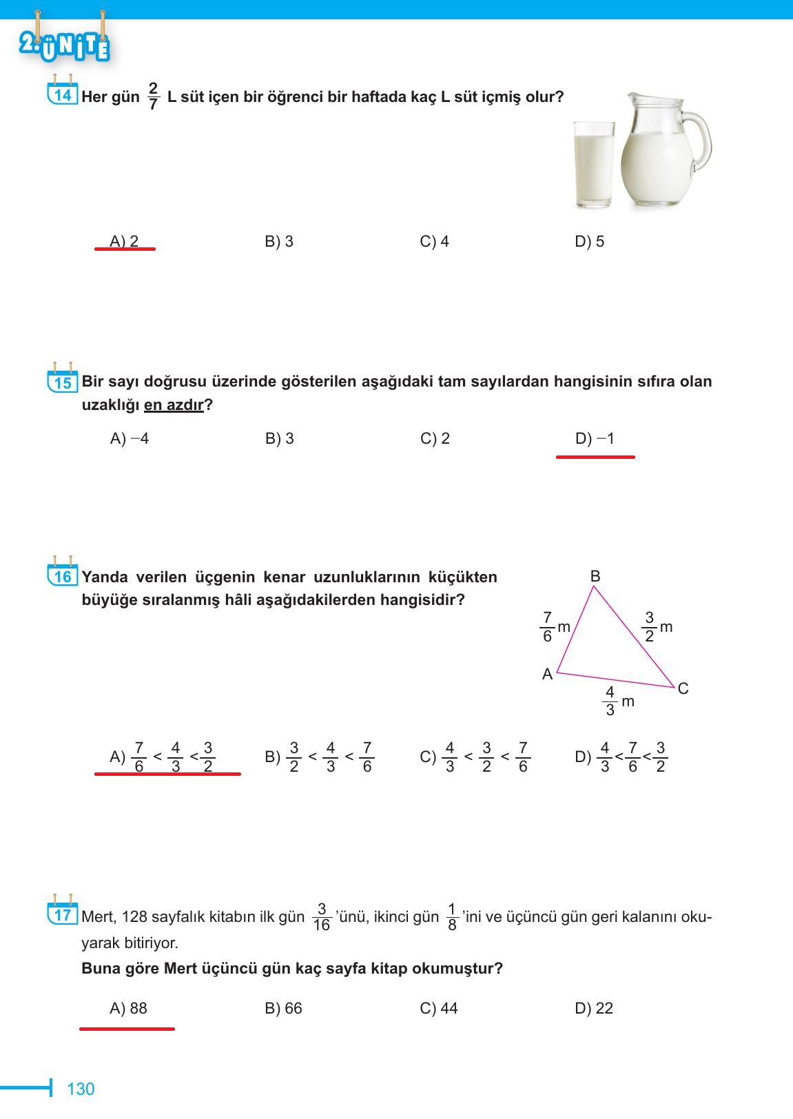 6. Sınıf Meb Yayınları Matematik Ders Kitabı Sayfa 130 Cevapları