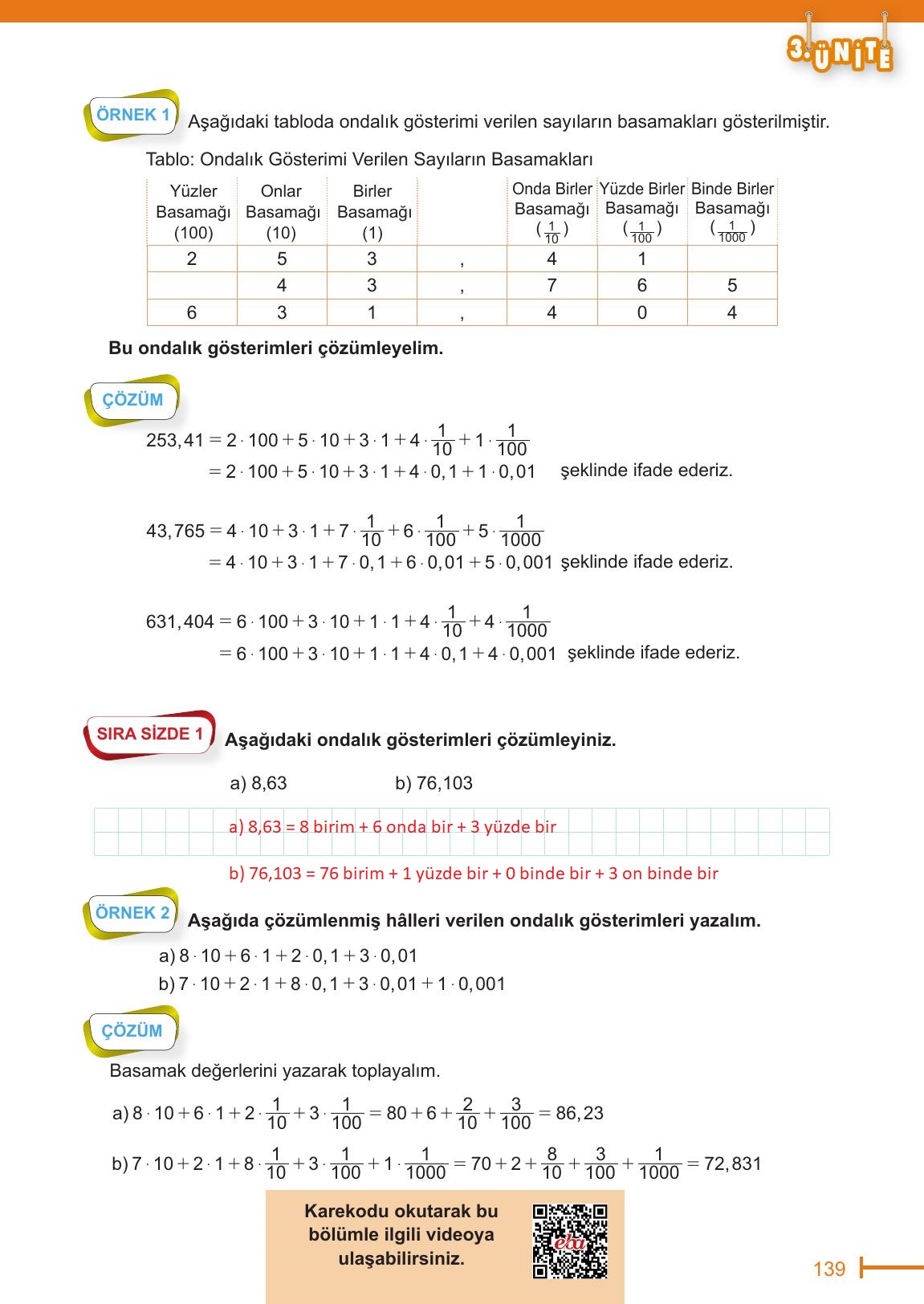 6. Sınıf Meb Yayınları Matematik Ders Kitabı Sayfa 139 Cevapları