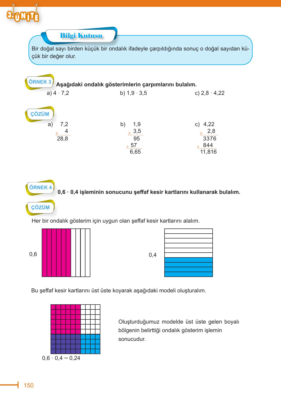 6. Sınıf Meb Yayınları Matematik Ders Kitabı Sayfa 150 Cevapları