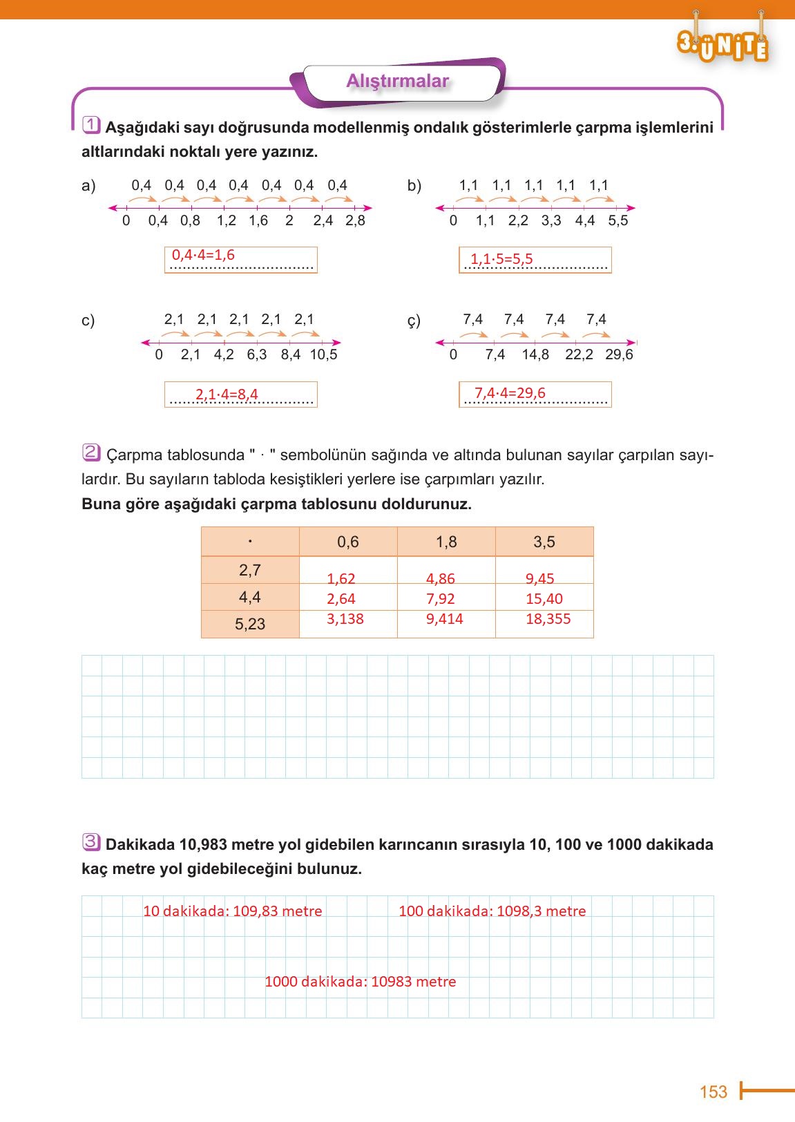 6. Sınıf Meb Yayınları Matematik Ders Kitabı Sayfa 153 Cevapları 6. Sınıf Meb Yayınları Matematik Ders Kitabı Sayfa 153 Cevapları