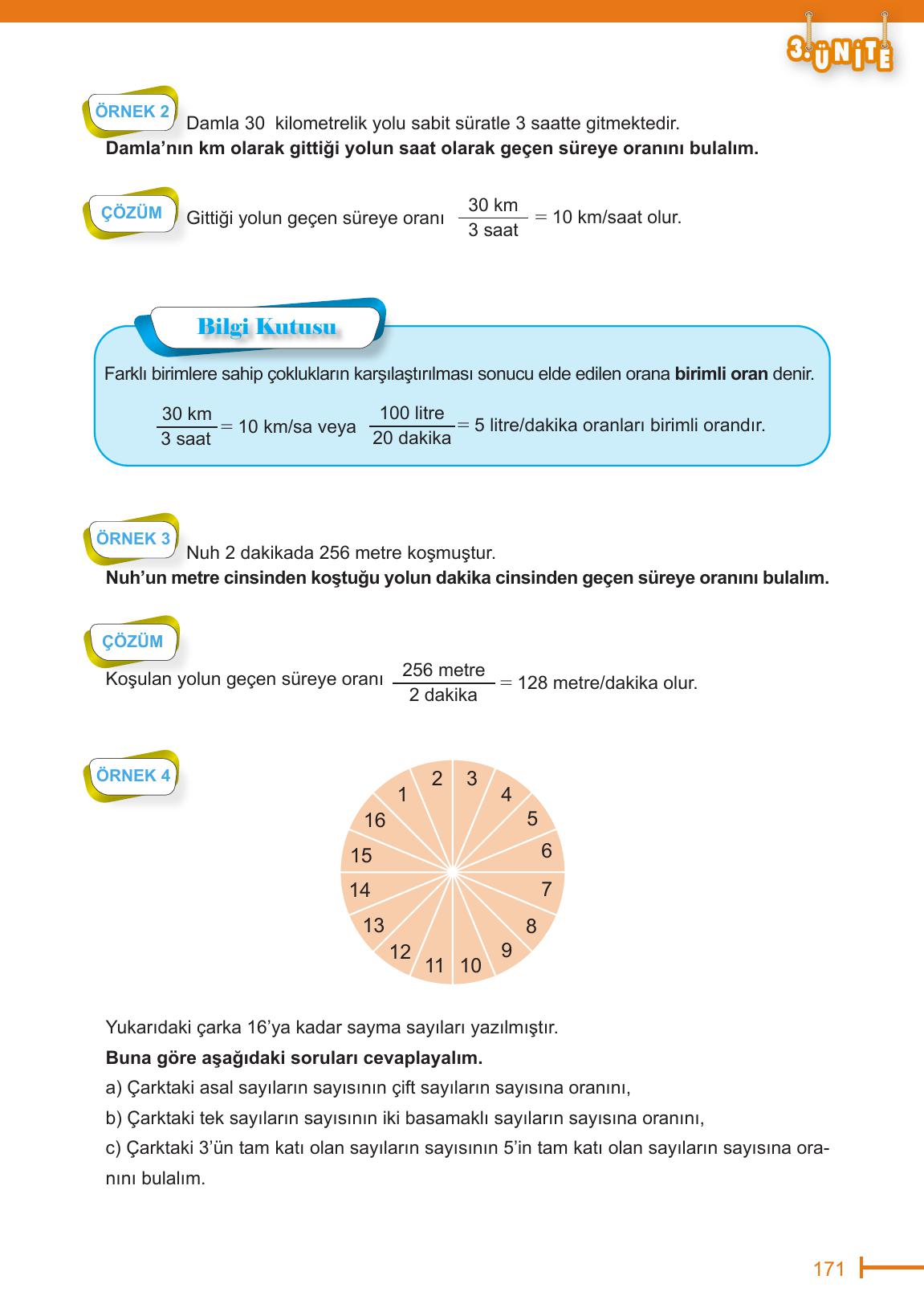 6. Sınıf Meb Yayınları Matematik Ders Kitabı Sayfa 171 Cevapları
