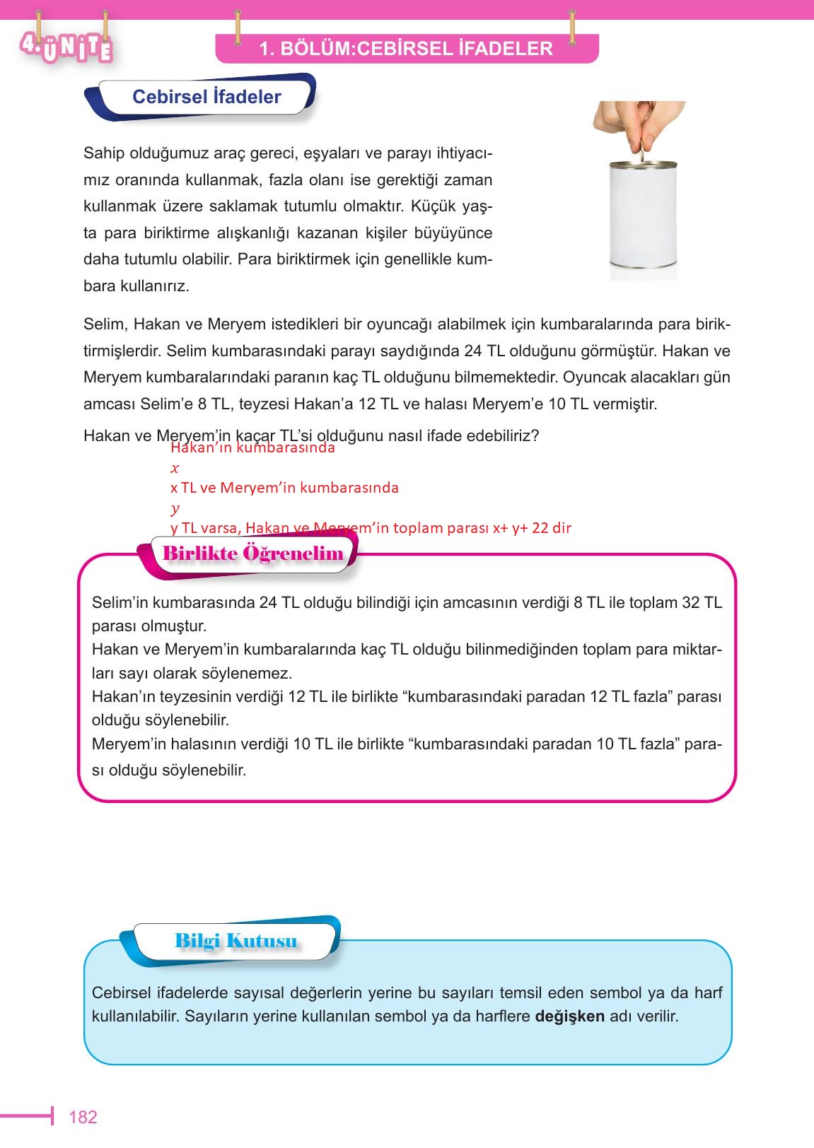 6. Sınıf Meb Yayınları Matematik Ders Kitabı Sayfa 182 Cevapları