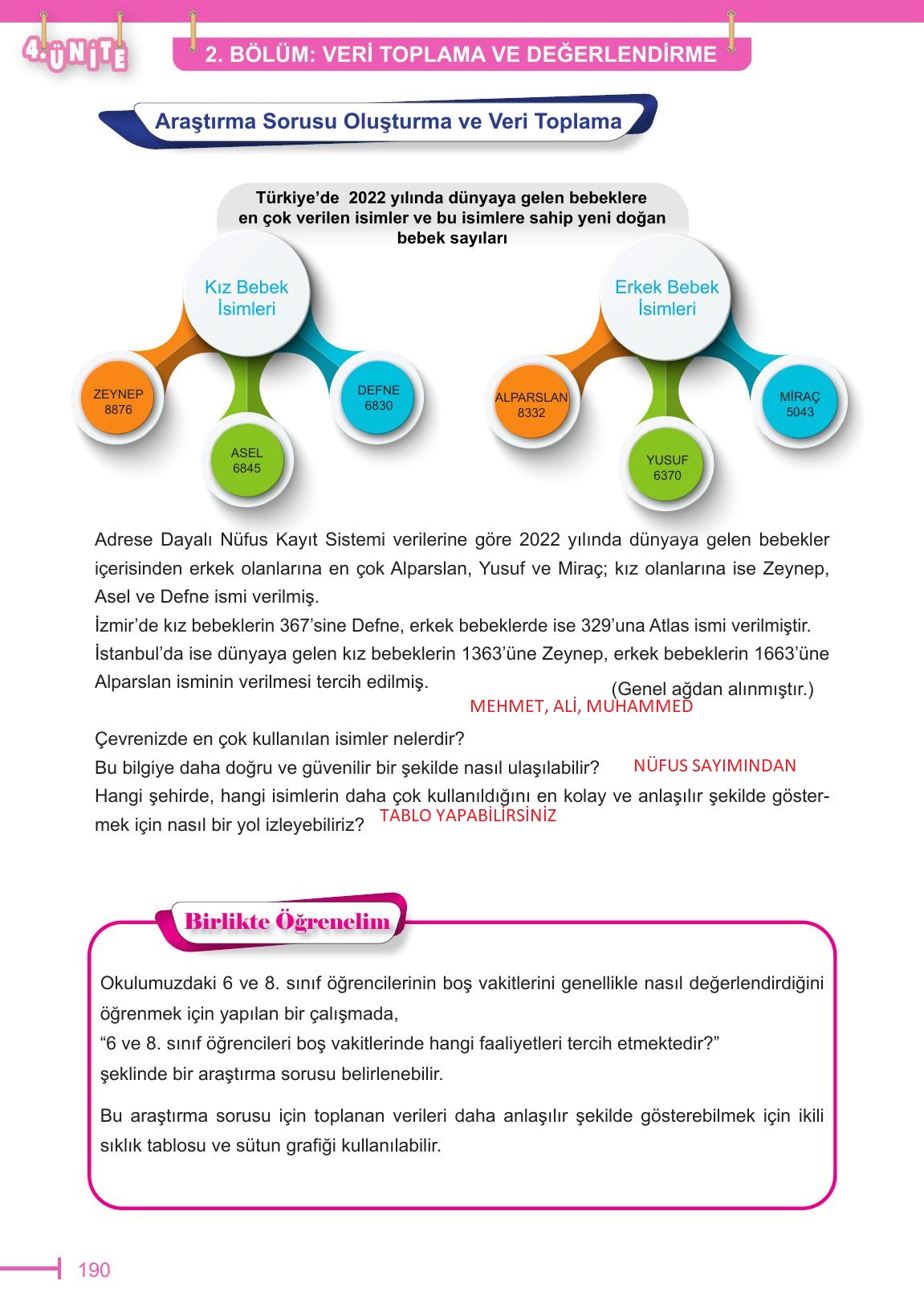 6. Sınıf Meb Yayınları Matematik Ders Kitabı Sayfa 190 Cevapları