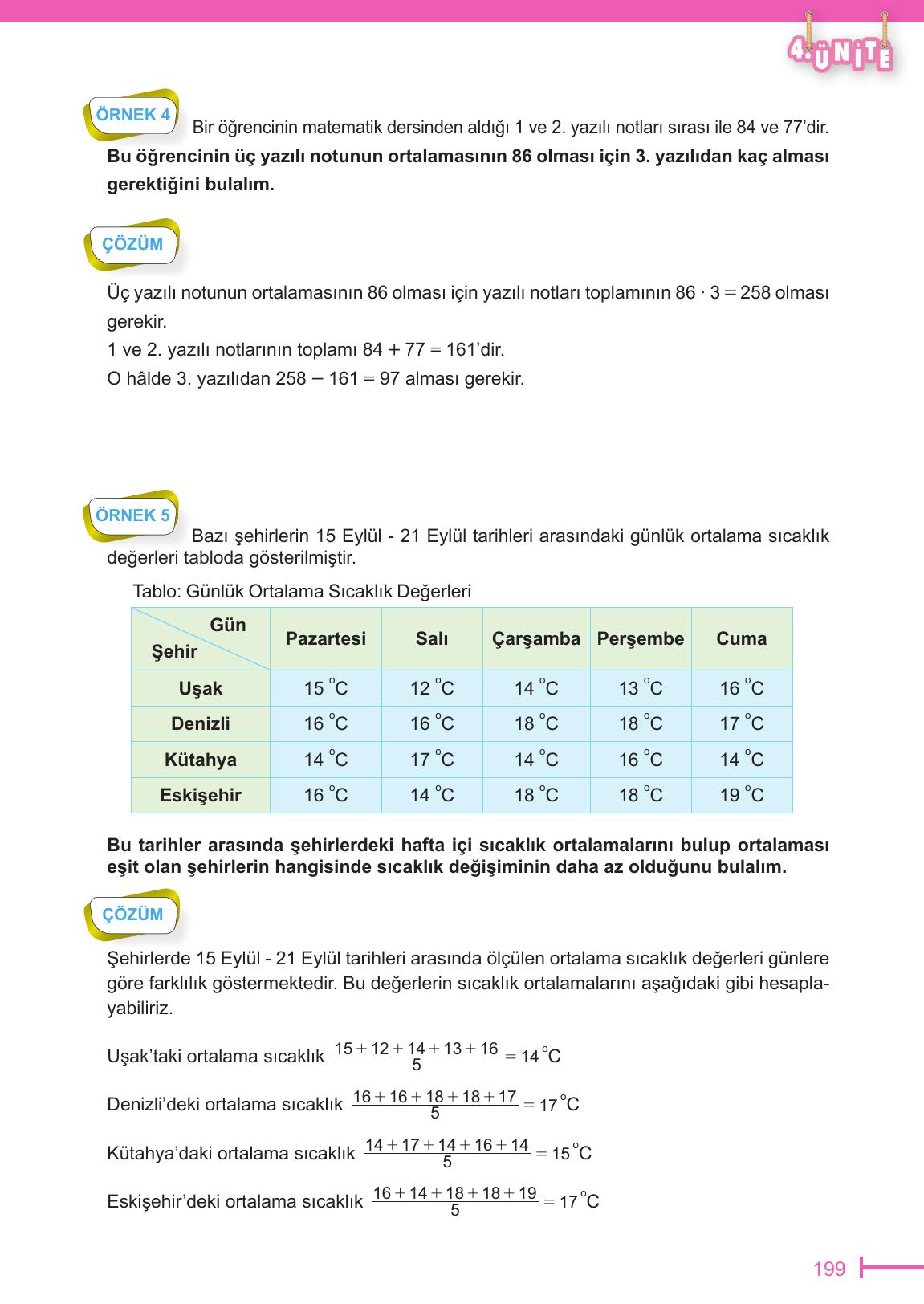 6. Sınıf Meb Yayınları Matematik Ders Kitabı Sayfa 199 Cevapları