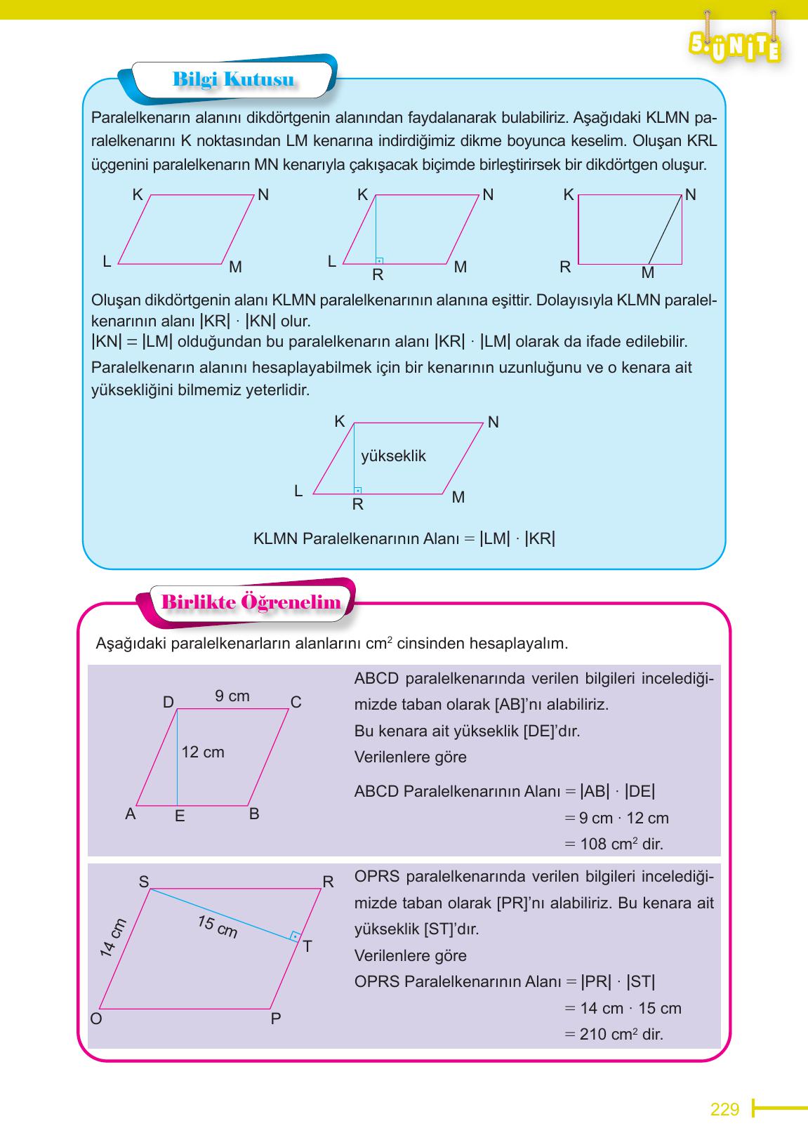 6. Sınıf Meb Yayınları Matematik Ders Kitabı Sayfa 229 Cevapları