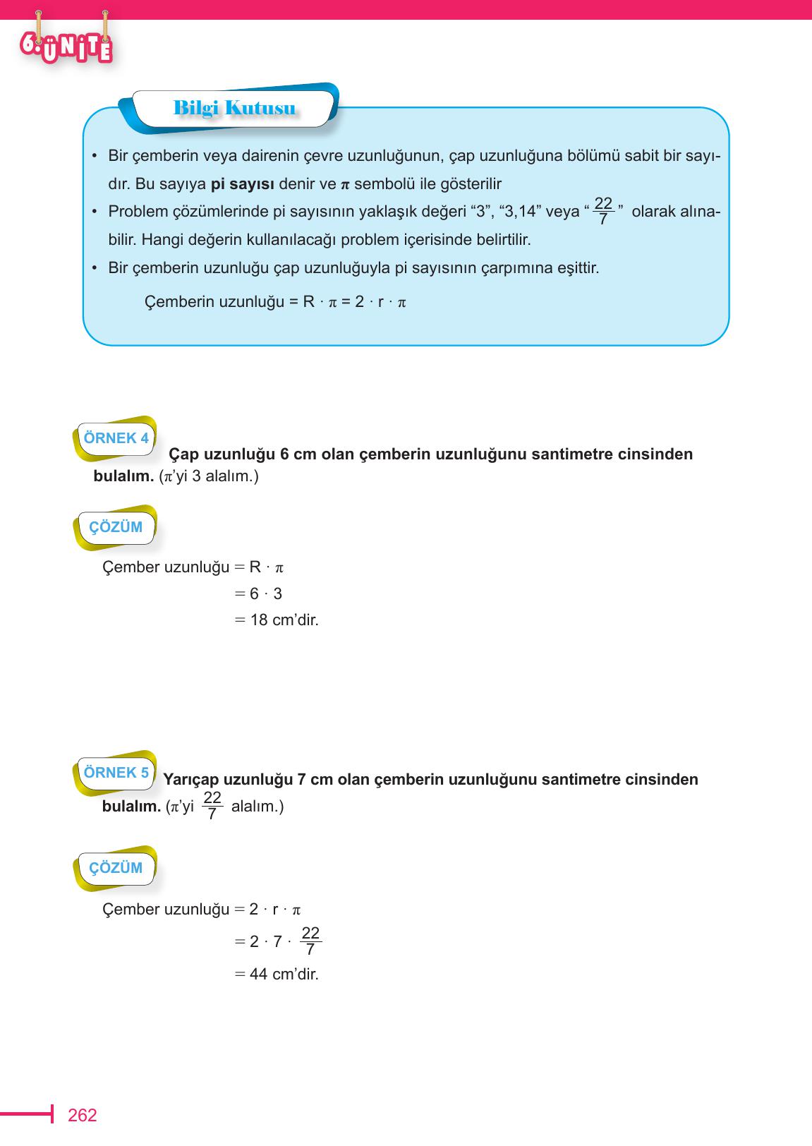 6. Sınıf Meb Yayınları Matematik Ders Kitabı Sayfa 262 Cevapları