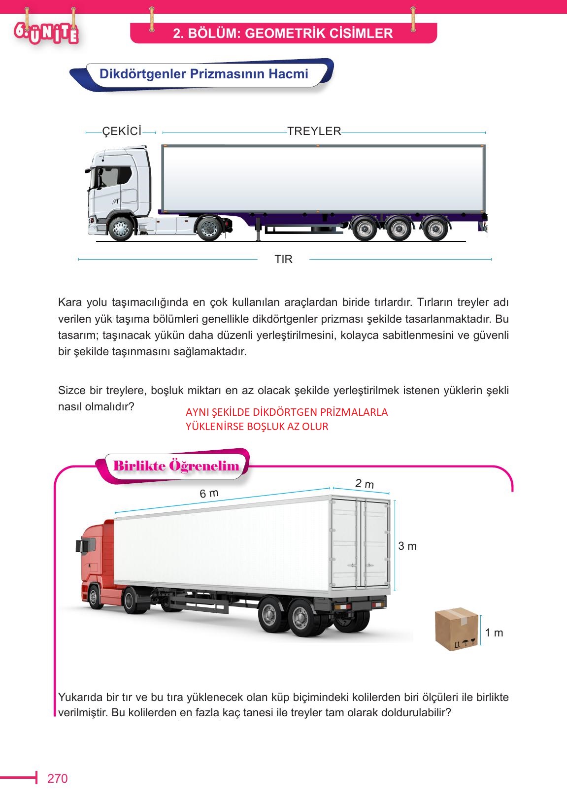 6. Sınıf Meb Yayınları Matematik Ders Kitabı Sayfa 270 Cevapları