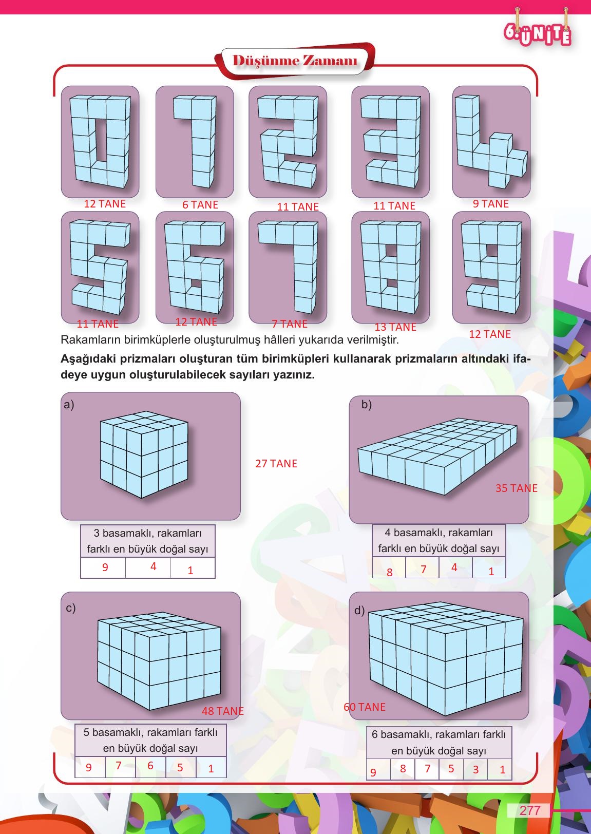 6. Sınıf Meb Yayınları Matematik Ders Kitabı Sayfa 277 Cevapları