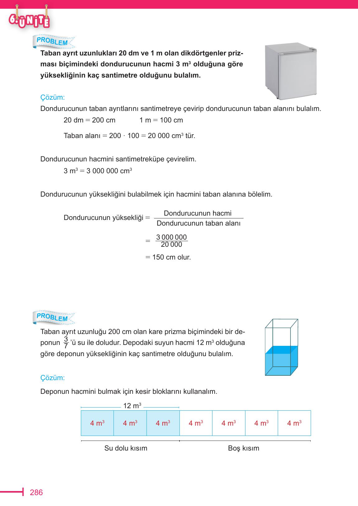 6. Sınıf Meb Yayınları Matematik Ders Kitabı Sayfa 286 Cevapları