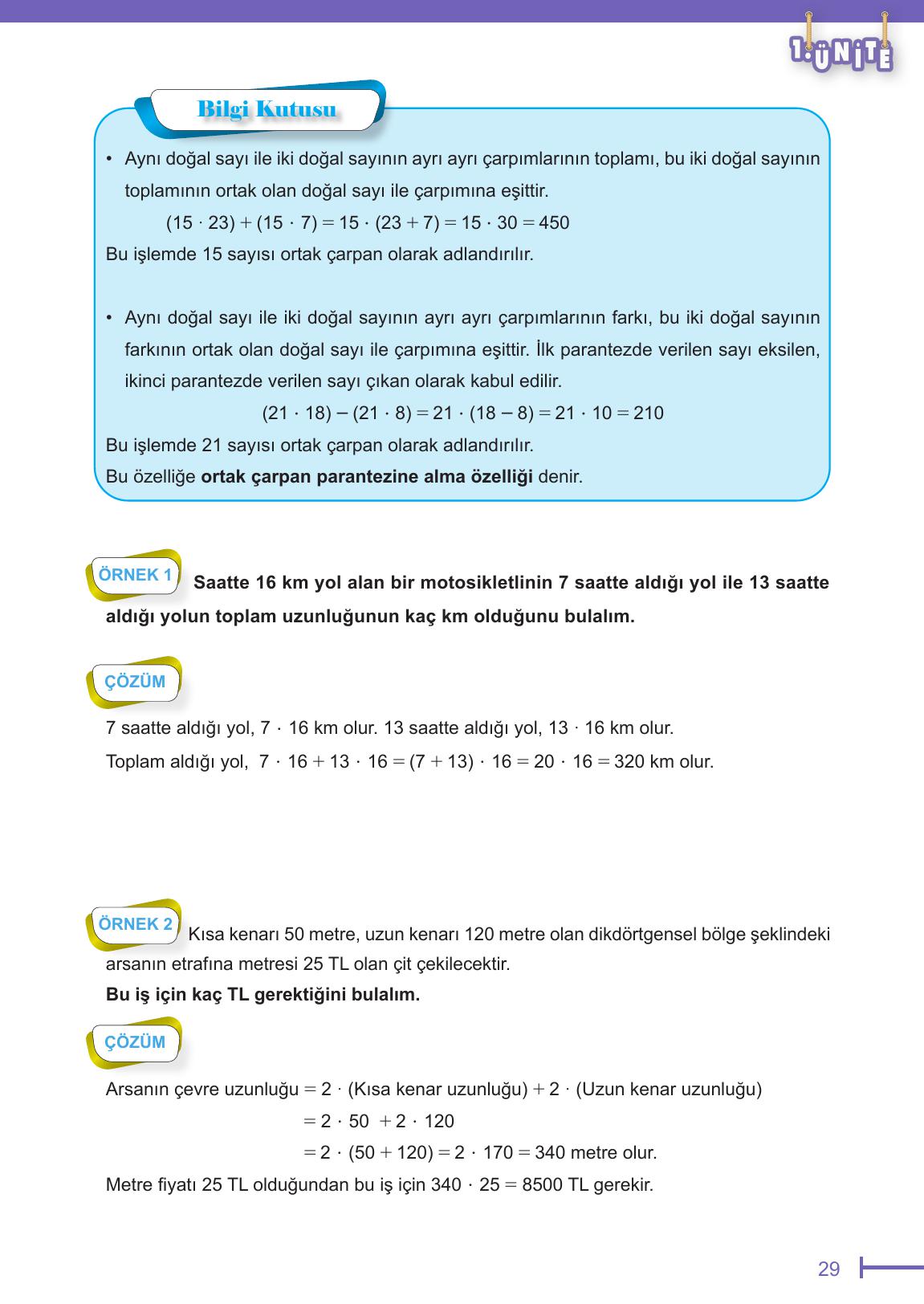 6. Sınıf Meb Yayınları Matematik Ders Kitabı Sayfa 29 Cevapları