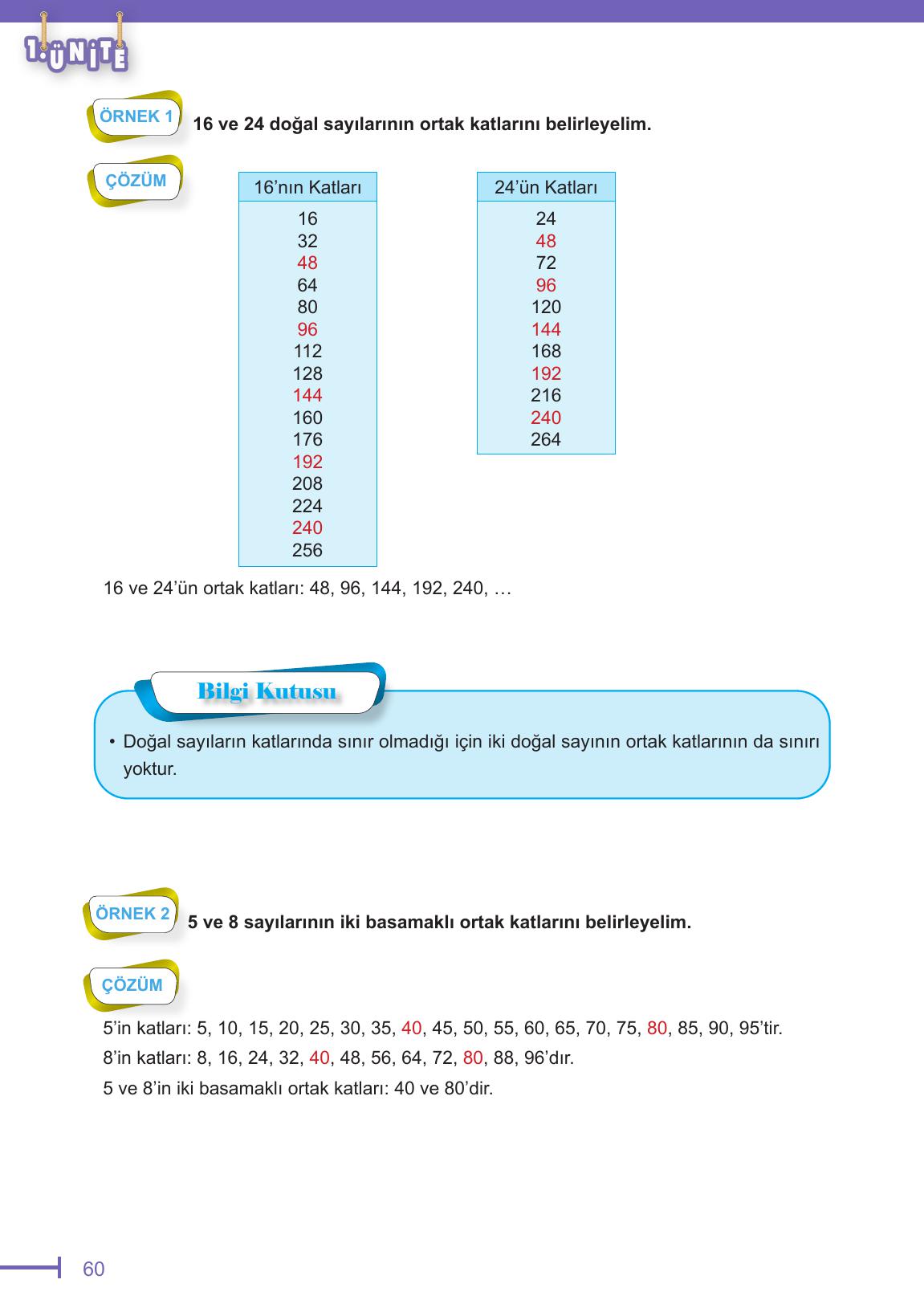 6. Sınıf Meb Yayınları Matematik Ders Kitabı Sayfa 60 Cevapları
