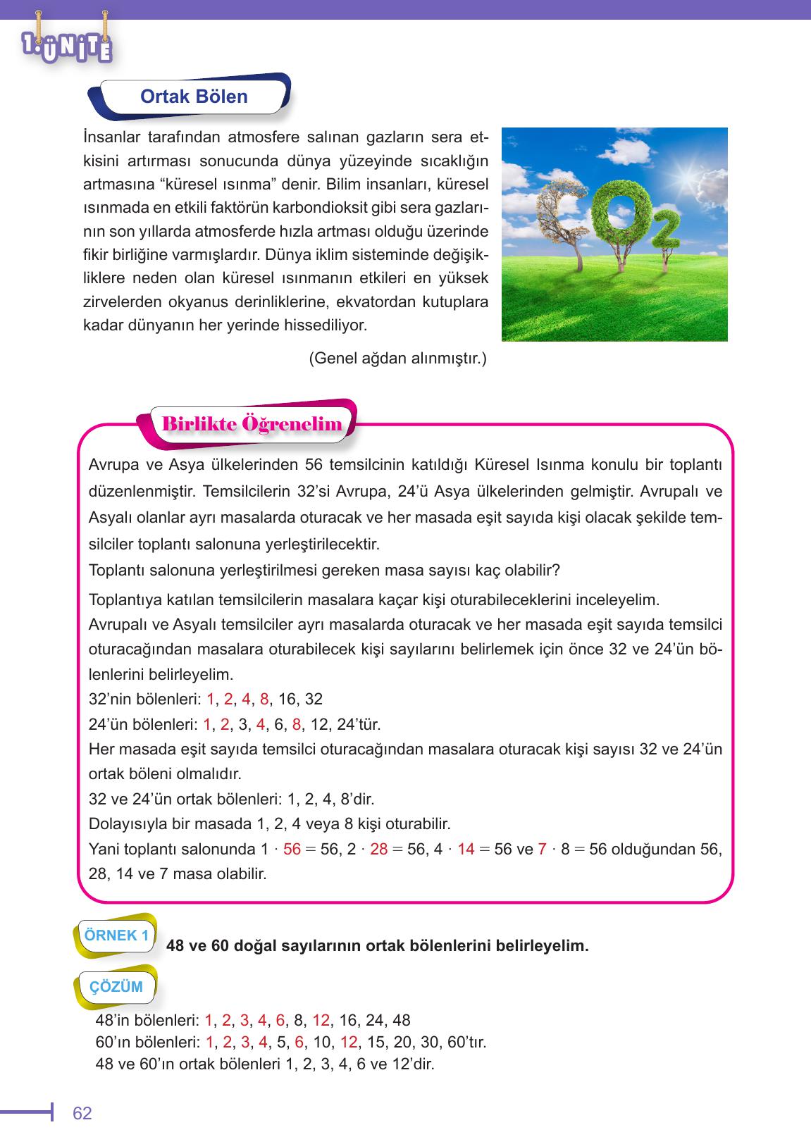 6. Sınıf Meb Yayınları Matematik Ders Kitabı Sayfa 62 Cevapları