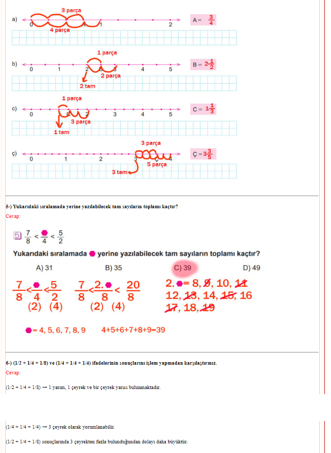 6. Sınıf Meb Yayınları Matematik Ders Kitabı Sayfa 91 Cevapları