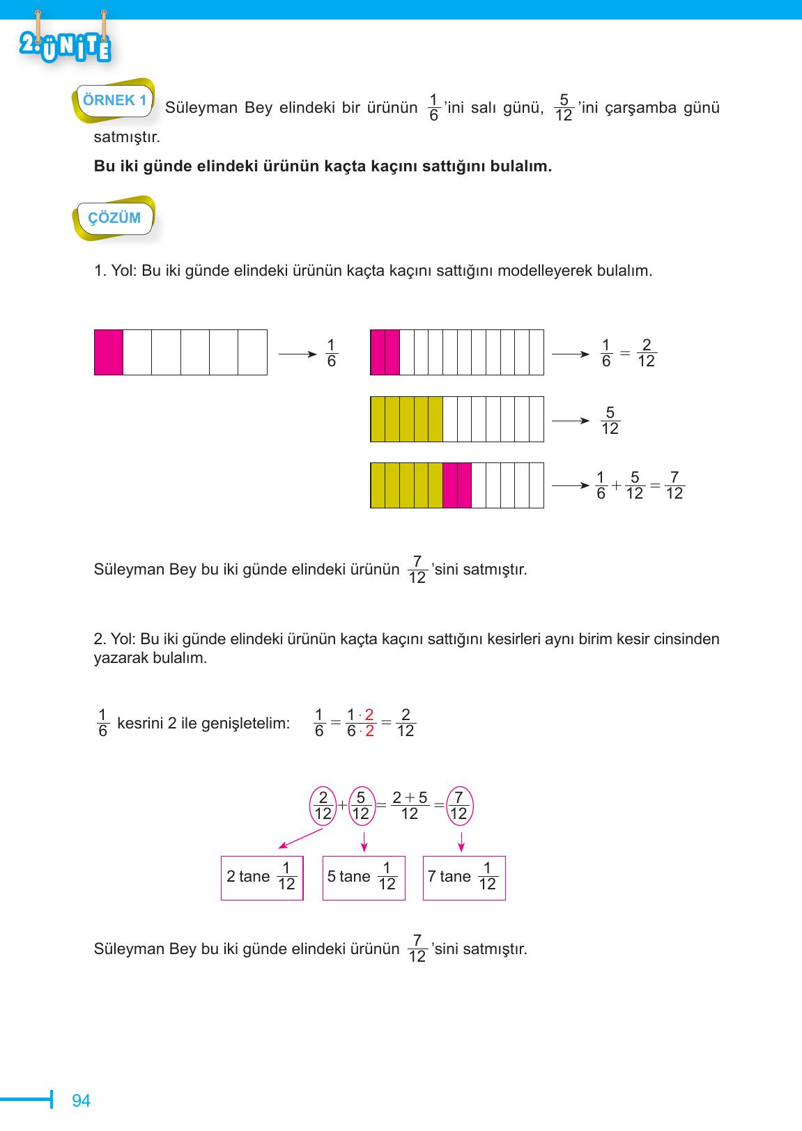 6. Sınıf Meb Yayınları Matematik Ders Kitabı Sayfa 94 Cevapları 6. Sınıf Meb Yayınları Matematik Ders Kitabı Sayfa 94 Cevapları