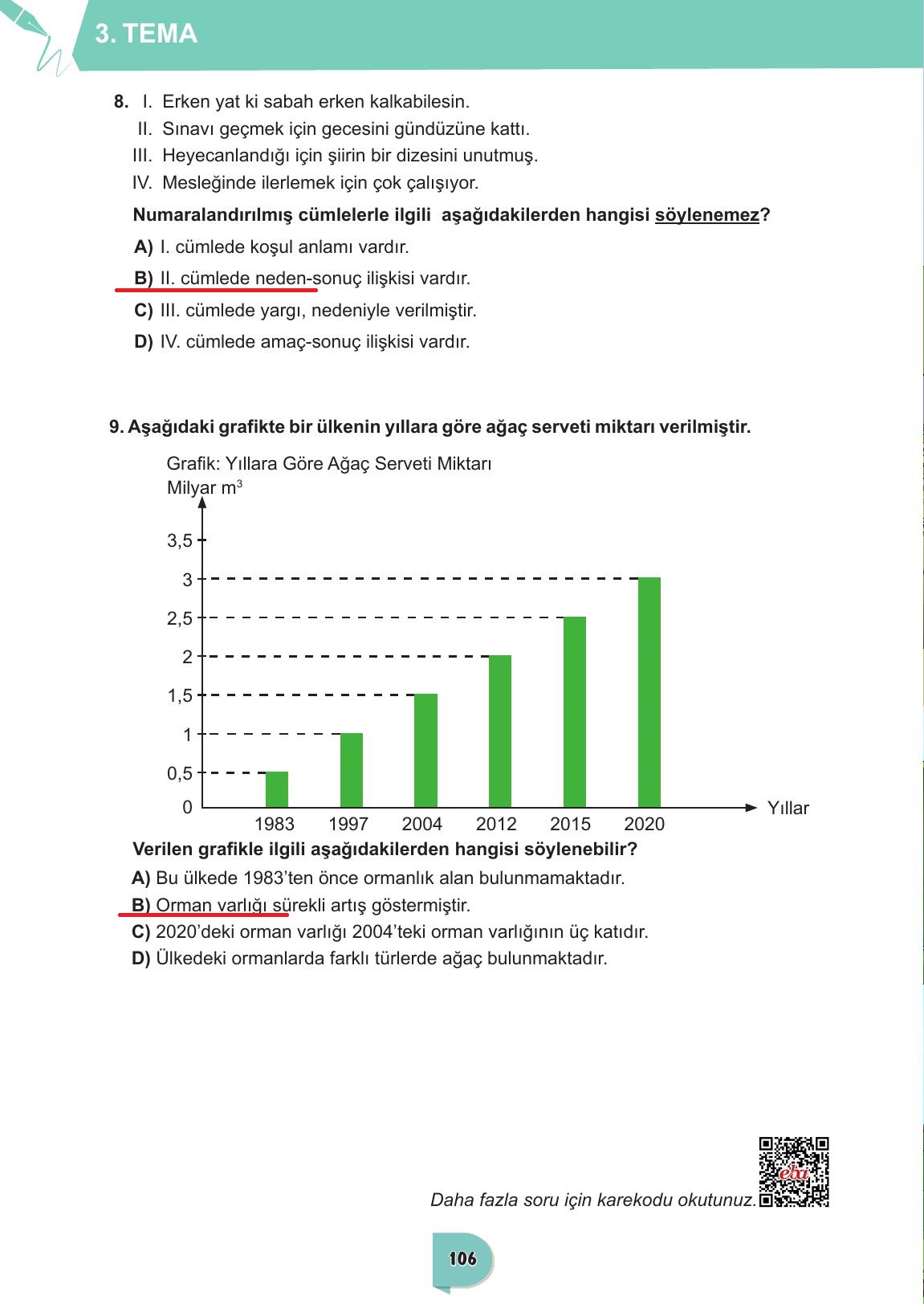 6. Sınıf Meb Yayınları Türkçe Ders Kitabı Sayfa 106 Cevapları
