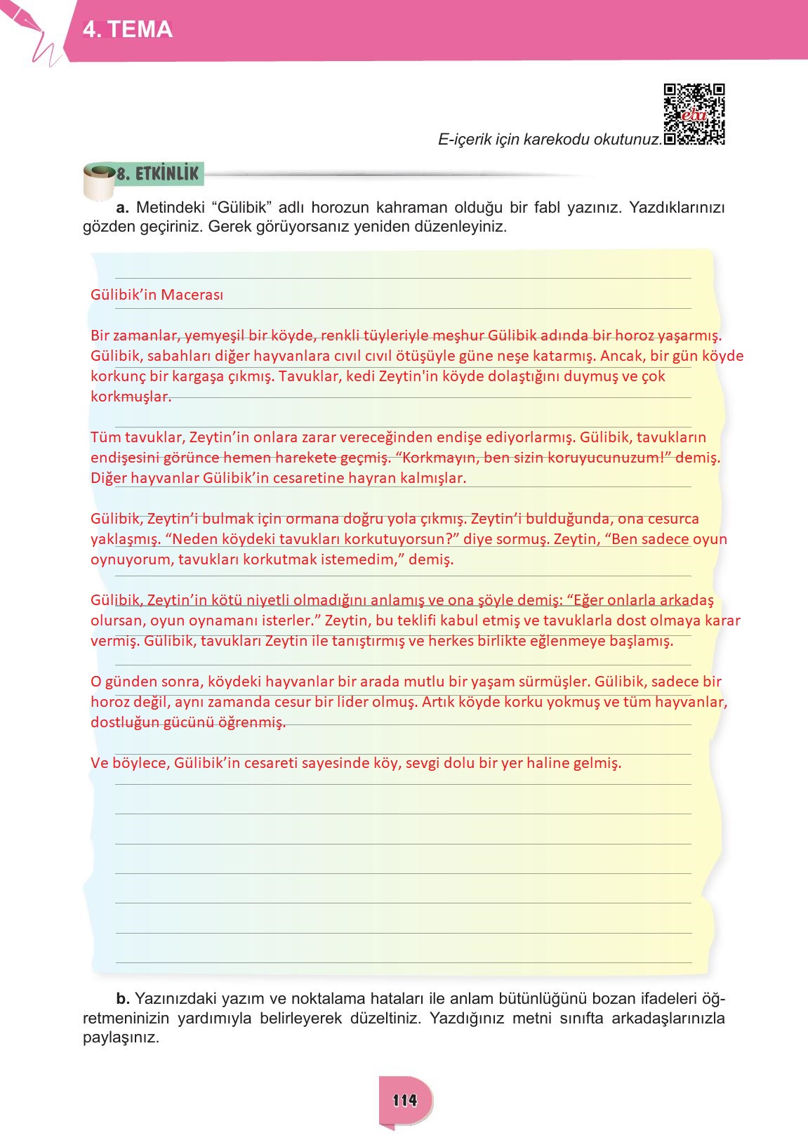 6. Sınıf Meb Yayınları Türkçe Ders Kitabı Sayfa 114 Cevapları 6. Sınıf Meb Yayınları Türkçe Ders Kitabı Sayfa 114 Cevapları