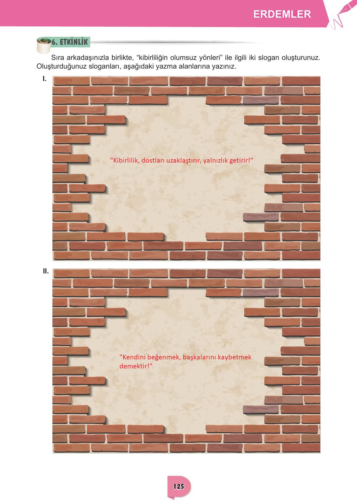 6. Sınıf Meb Yayınları Türkçe Ders Kitabı Sayfa 125 Cevapları