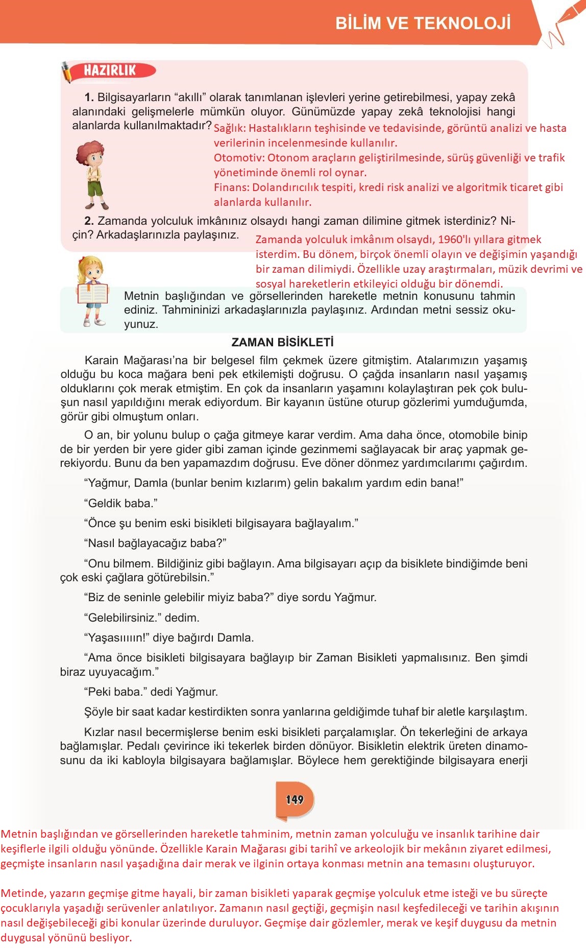 6. Sınıf Meb Yayınları Türkçe Ders Kitabı Sayfa 149 Cevapları