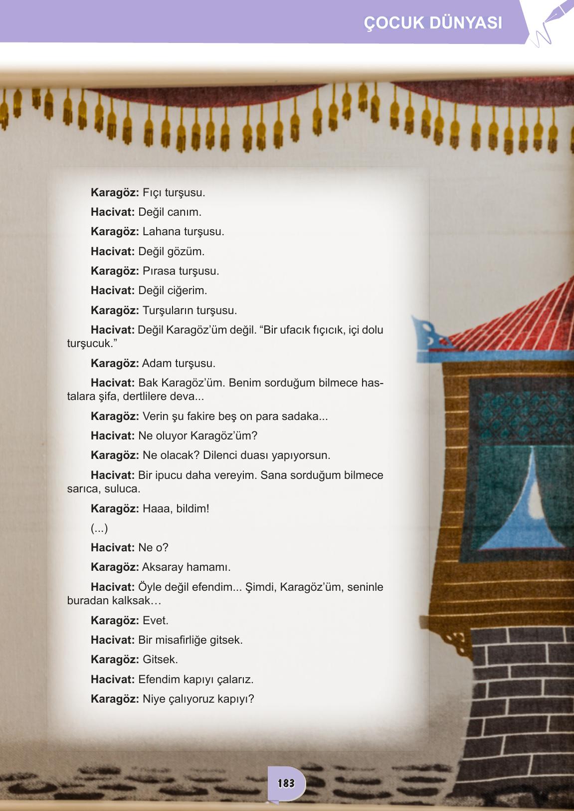 6. Sınıf Meb Yayınları Türkçe Ders Kitabı Sayfa 183 Cevapları