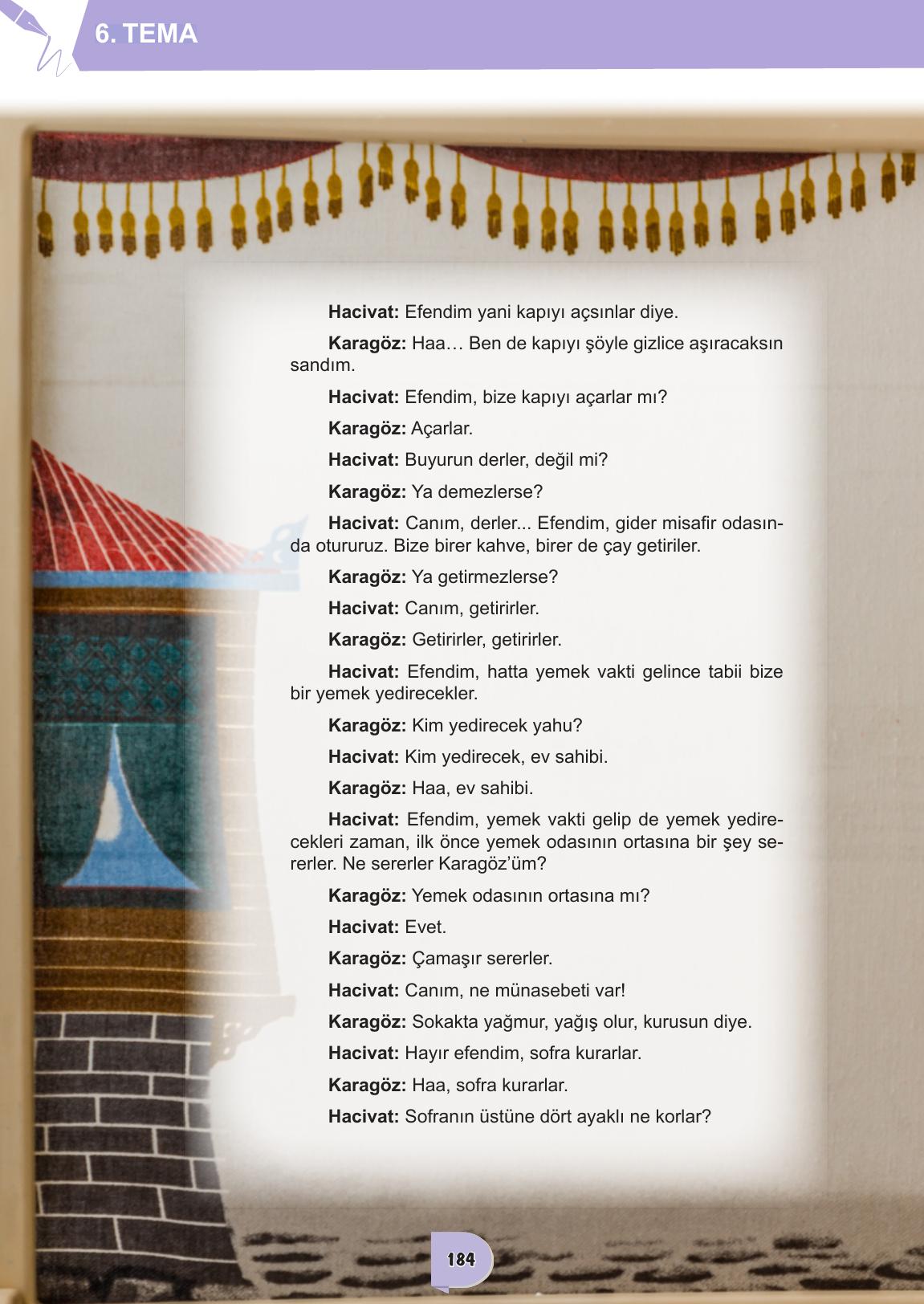 6. Sınıf Meb Yayınları Türkçe Ders Kitabı Sayfa 184 Cevapları