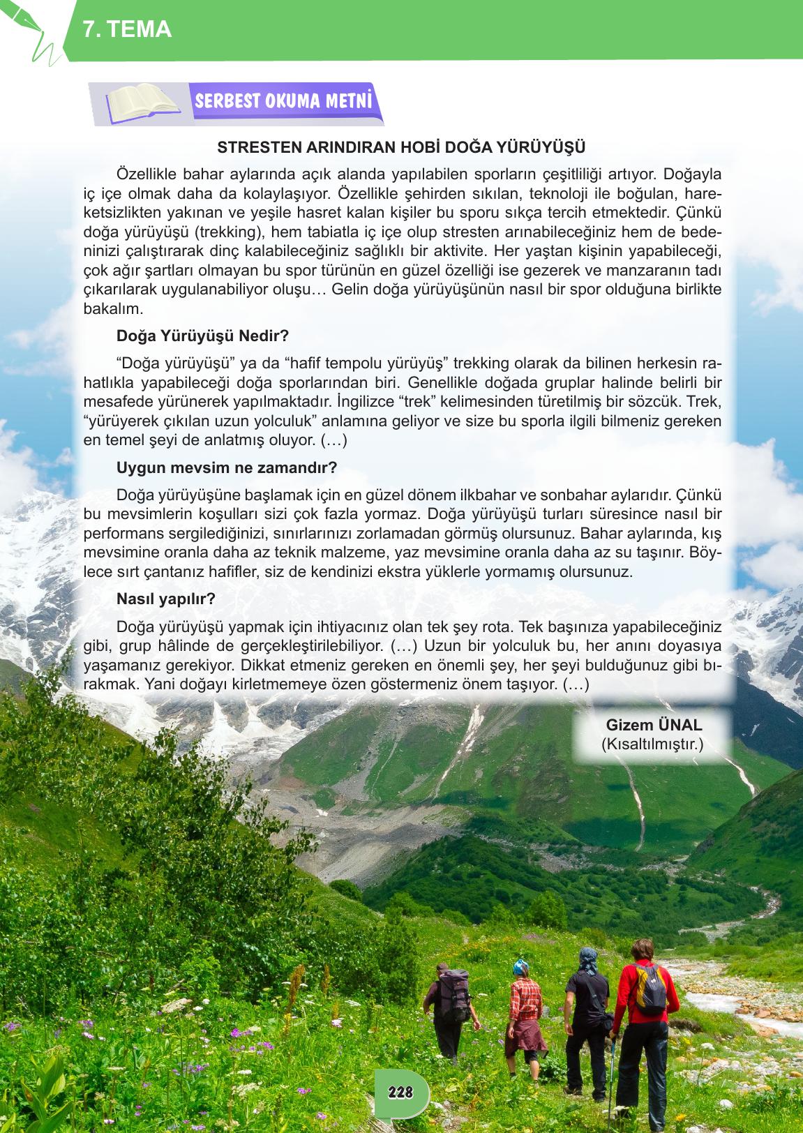 6. Sınıf Meb Yayınları Türkçe Ders Kitabı Sayfa 228 Cevapları