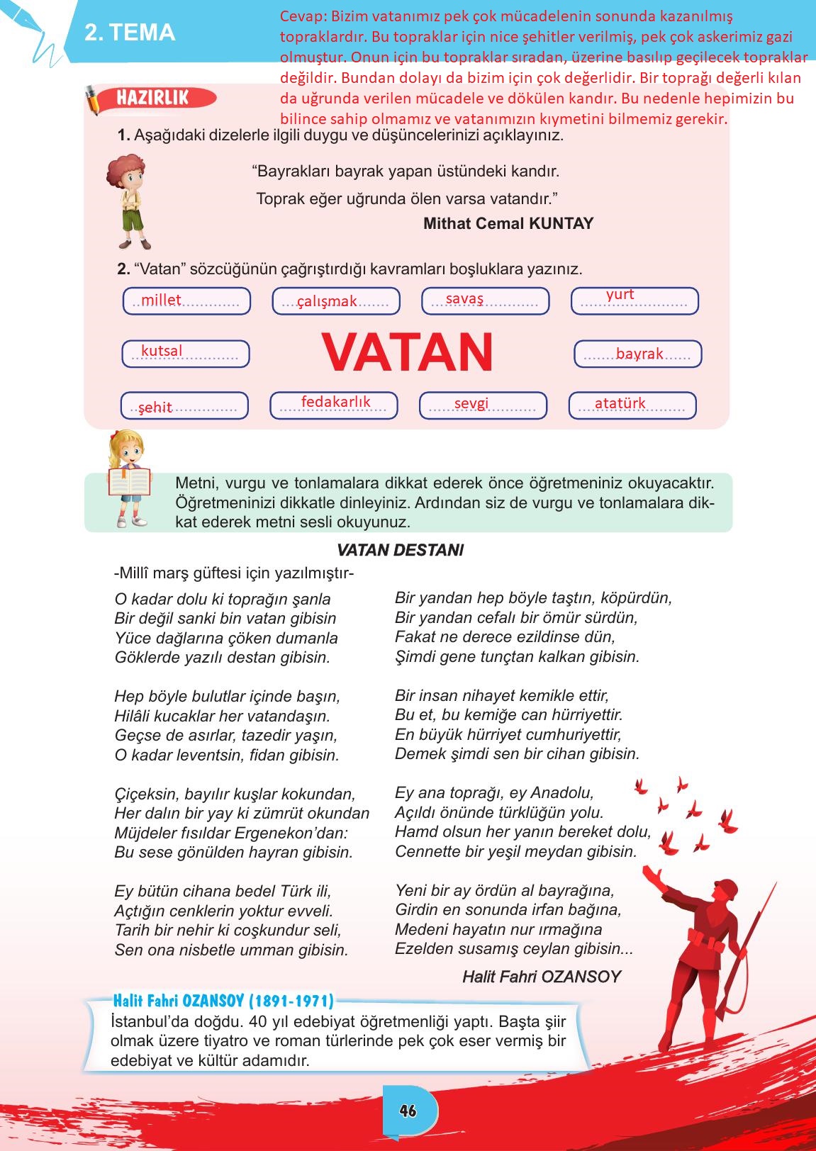 6. Sınıf Meb Yayınları Türkçe Ders Kitabı Sayfa 46 Cevapları