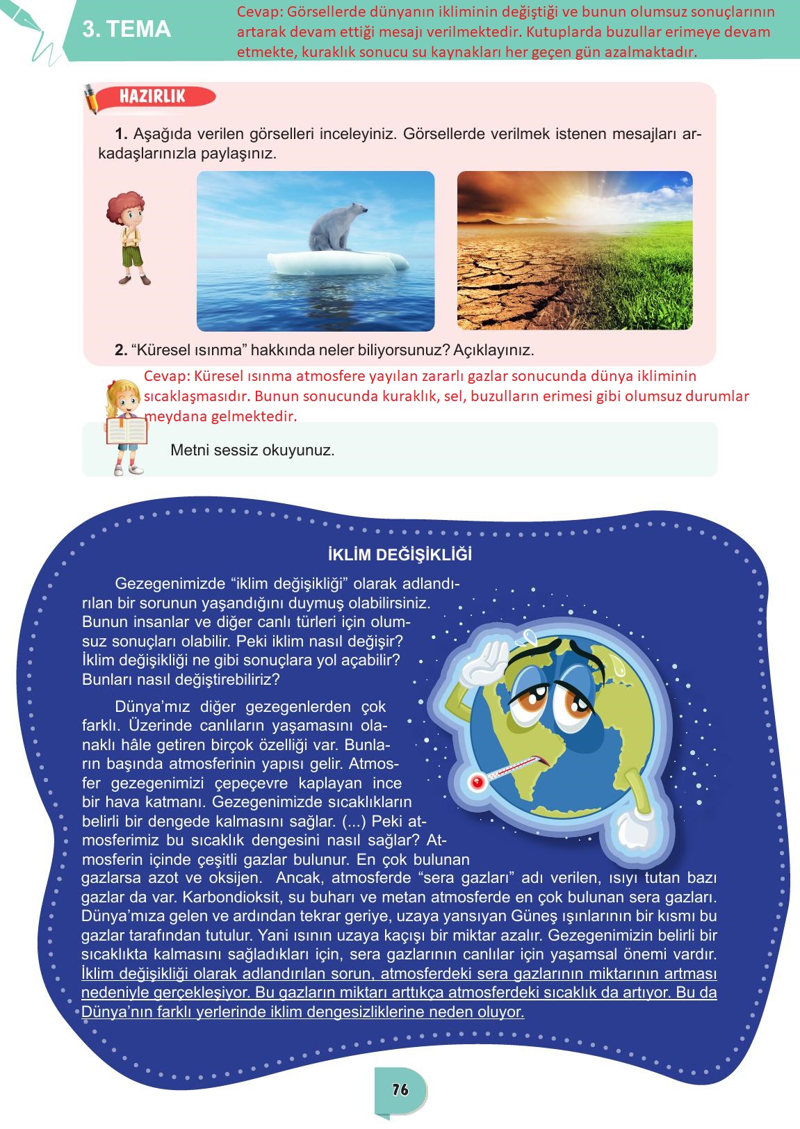 6. Sınıf Meb Yayınları Türkçe Ders Kitabı Sayfa 76 Cevapları