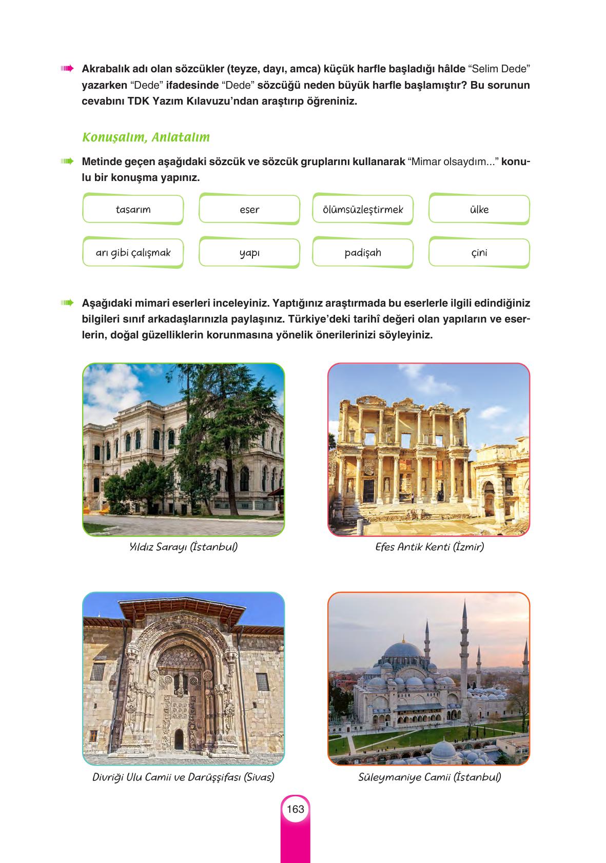 6. Sınıf Yıldırım Yayınları Türkçe Ders Kitabı Sayfa 163 Cevapları 6. Sınıf Yıldırım Yayınları Türkçe Ders Kitabı Sayfa 163 Cevapları