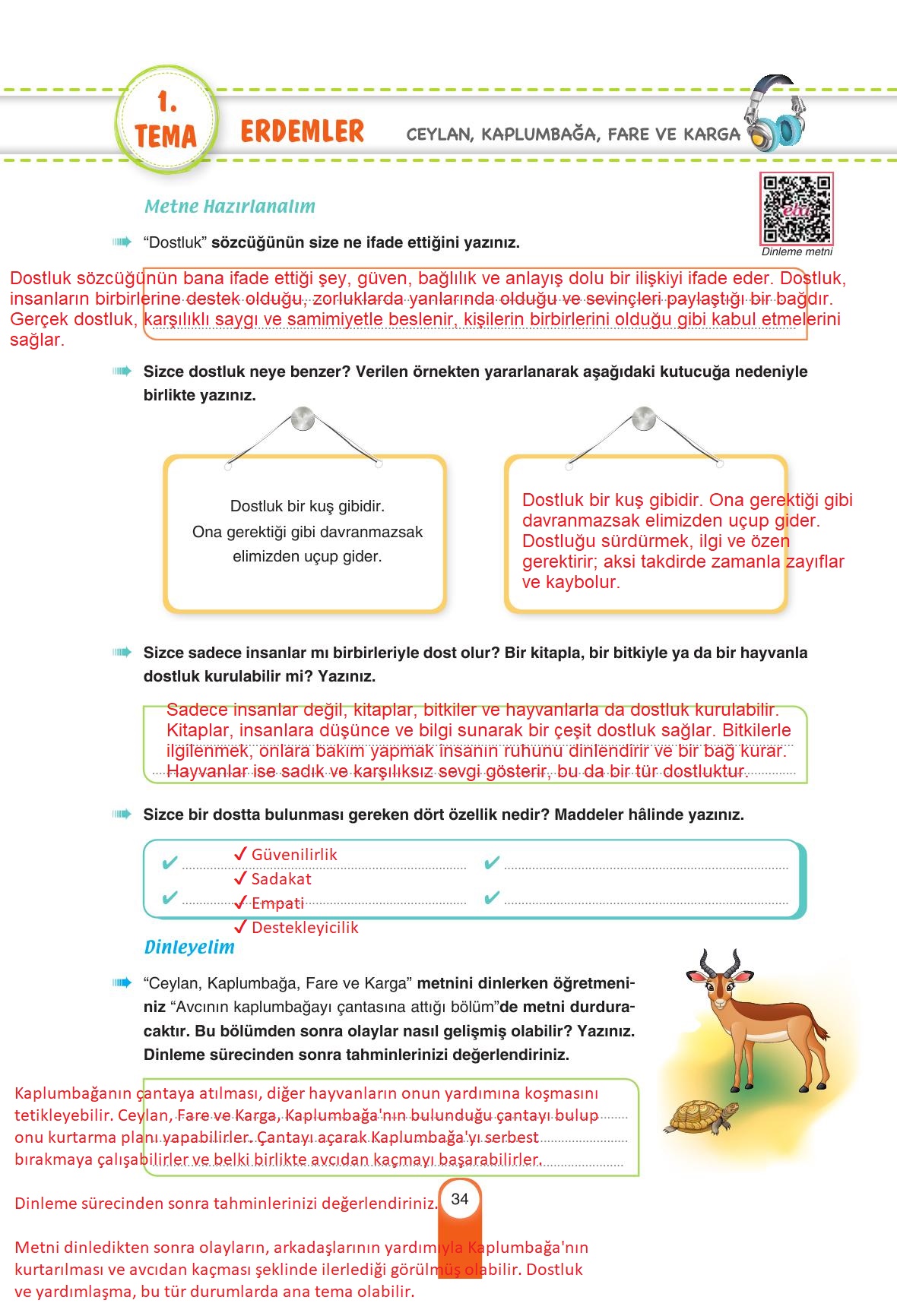 6. Sınıf Yıldırım Yayınları Türkçe Ders Kitabı Sayfa 34 Cevapları 6. Sınıf Yıldırım Yayınları Türkçe Ders Kitabı Sayfa 34 Cevapları