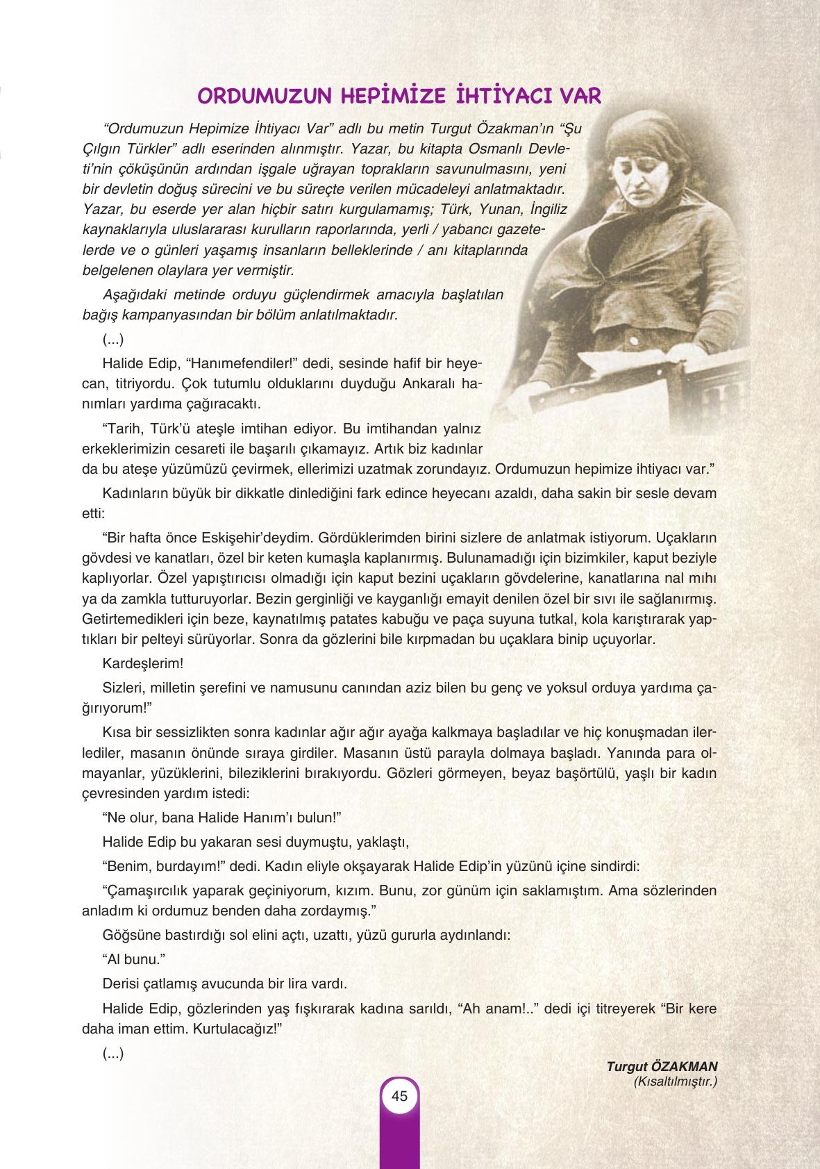 6. Sınıf Yıldırım Yayınları Türkçe Ders Kitabı Sayfa 45 Cevapları 6. Sınıf Yıldırım Yayınları Türkçe Ders Kitabı Sayfa 45 Cevapları