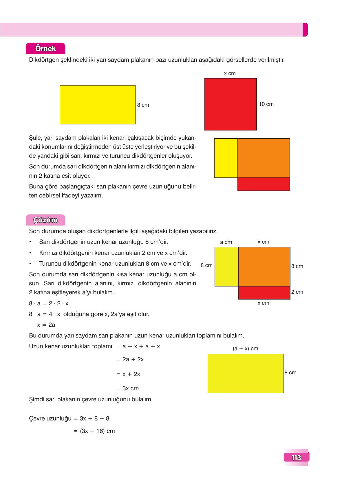 7. Sınıf Edat Yayınları Matematik Ders Kitabı Sayfa 113 Cevapları 7. Sınıf Edat Yayınları Matematik Ders Kitabı Sayfa 113 Cevapları