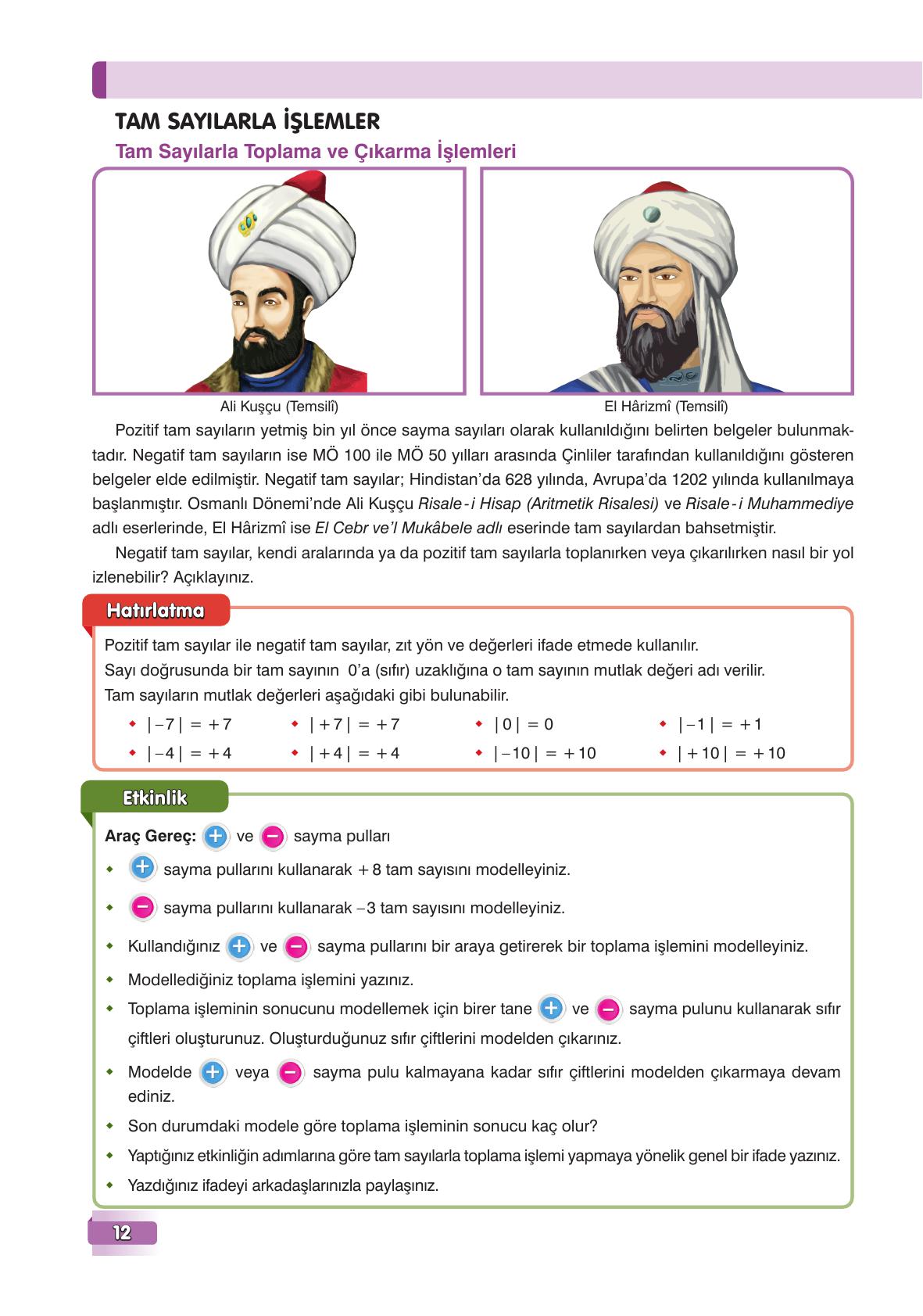 7. Sınıf Edat Yayınları Matematik Ders Kitabı Sayfa 12 Cevapları 7. Sınıf Edat Yayınları Matematik Ders Kitabı Sayfa 12 Cevapları
