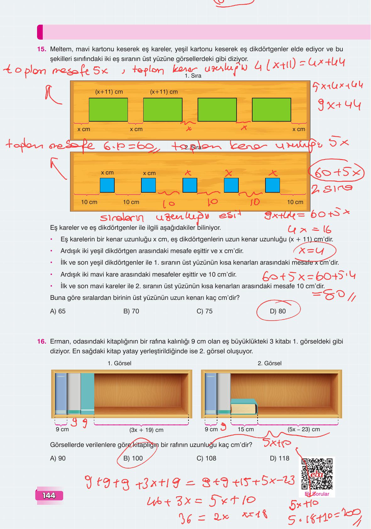 7. Sınıf Edat Yayınları Matematik Ders Kitabı Sayfa 144 Cevapları 7. Sınıf Edat Yayınları Matematik Ders Kitabı Sayfa 144 Cevapları