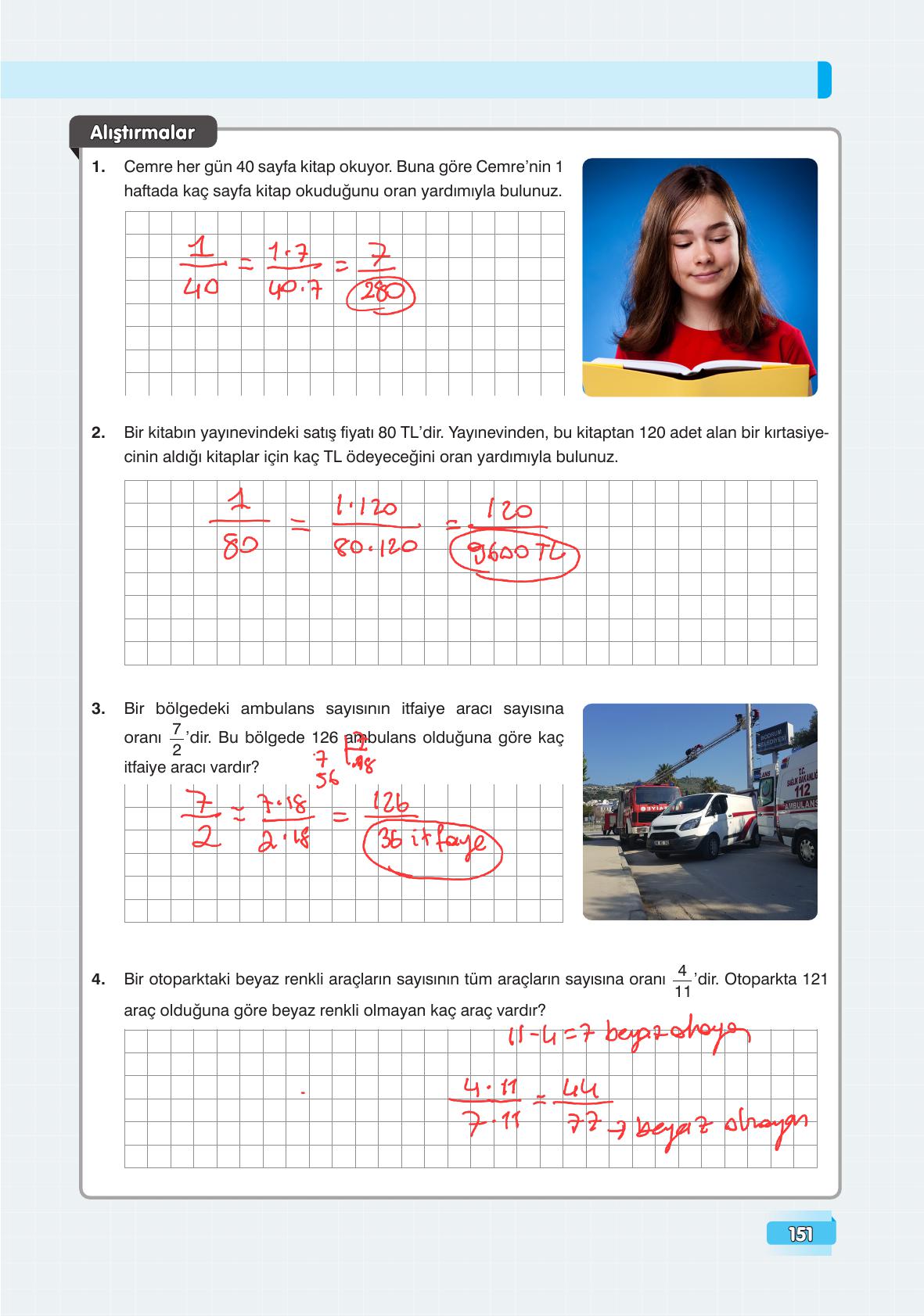 7. Sınıf Edat Yayınları Matematik Ders Kitabı Sayfa 151 Cevapları 7. Sınıf Edat Yayınları Matematik Ders Kitabı Sayfa 151 Cevapları