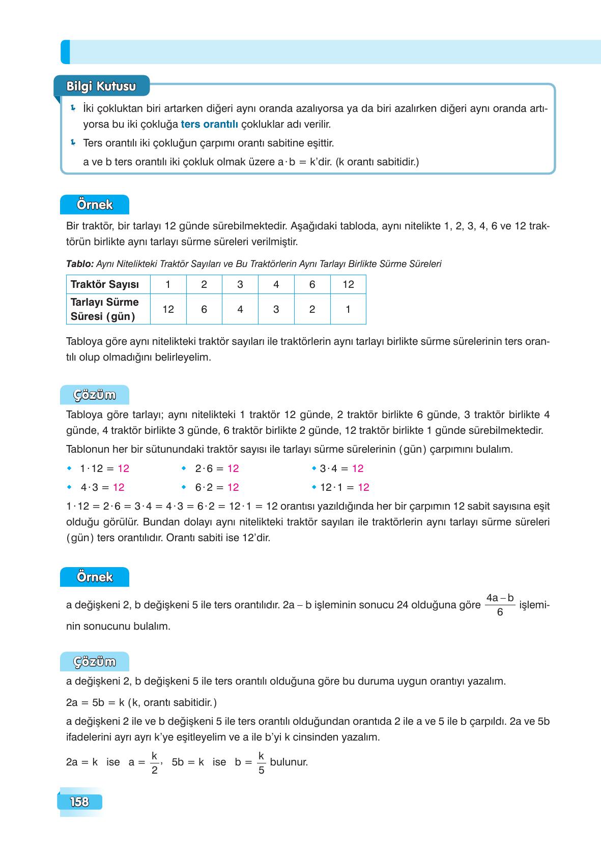 7. Sınıf Edat Yayınları Matematik Ders Kitabı Sayfa 158 Cevapları 7. Sınıf Edat Yayınları Matematik Ders Kitabı Sayfa 158 Cevapları