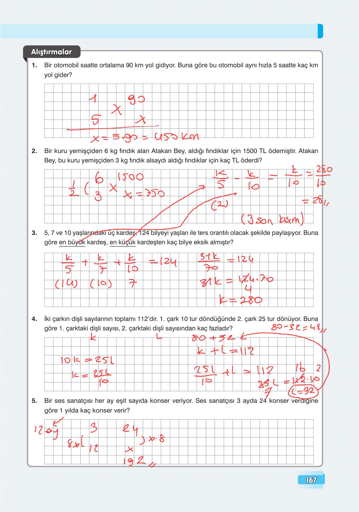 7. Sınıf Edat Yayınları Matematik Ders Kitabı Sayfa 167 Cevapları 7. Sınıf Edat Yayınları Matematik Ders Kitabı Sayfa 167 Cevapları