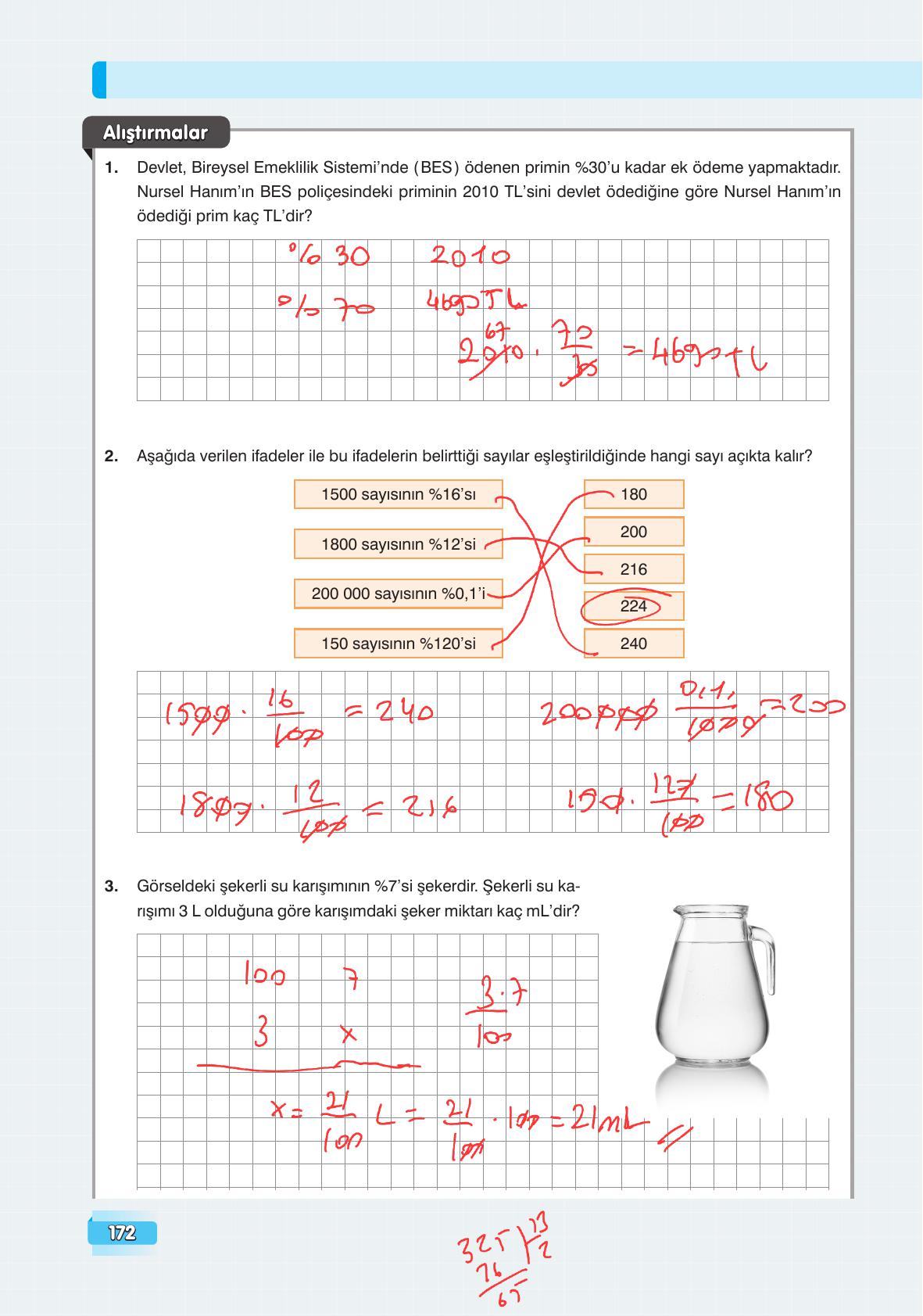 7. Sınıf Edat Yayınları Matematik Ders Kitabı Sayfa 172 Cevapları 7. Sınıf Edat Yayınları Matematik Ders Kitabı Sayfa 172 Cevapları