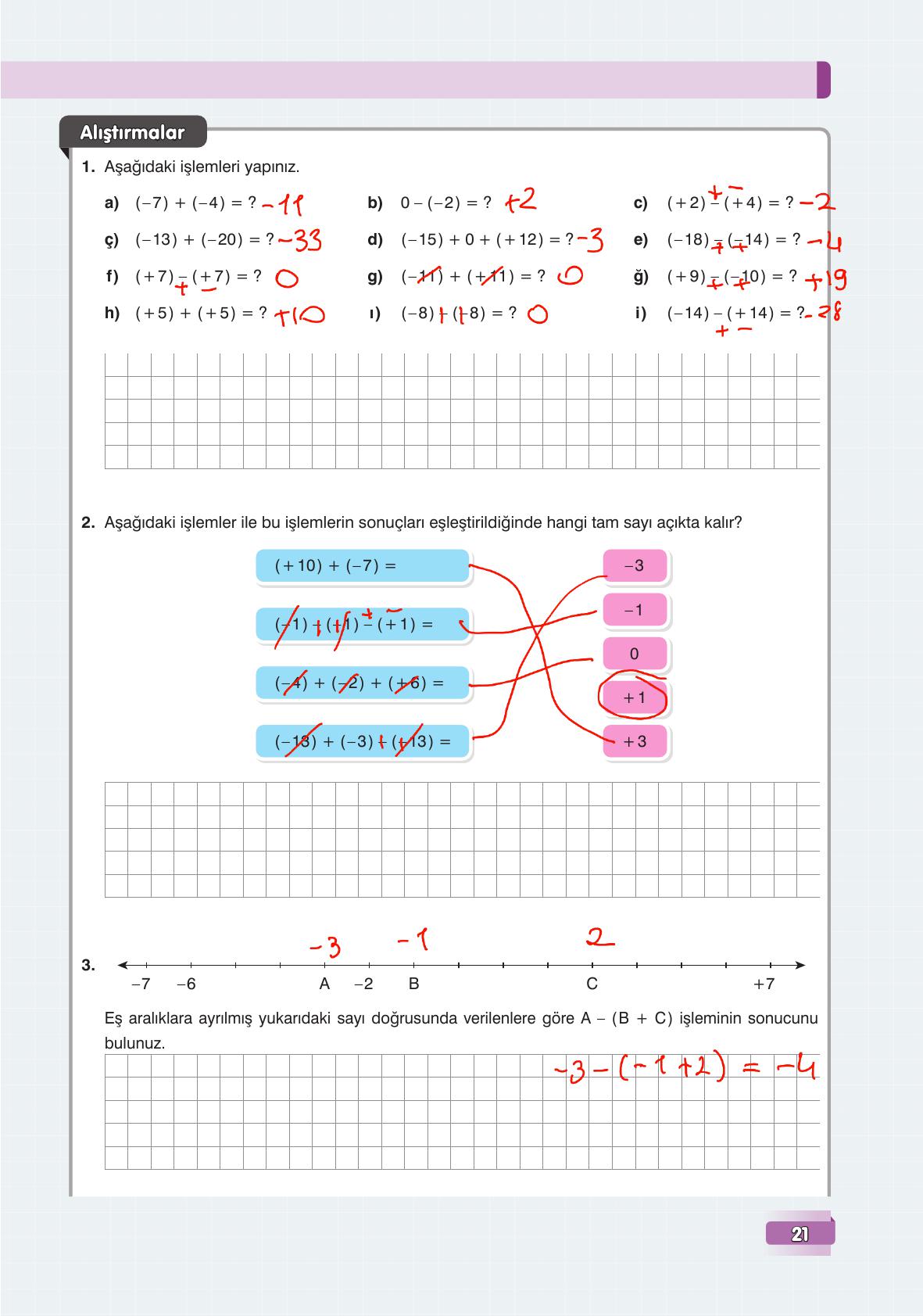 7. Sınıf Edat Yayınları Matematik Ders Kitabı Sayfa 21 Cevapları 7. Sınıf Edat Yayınları Matematik Ders Kitabı Sayfa 21 Cevapları
