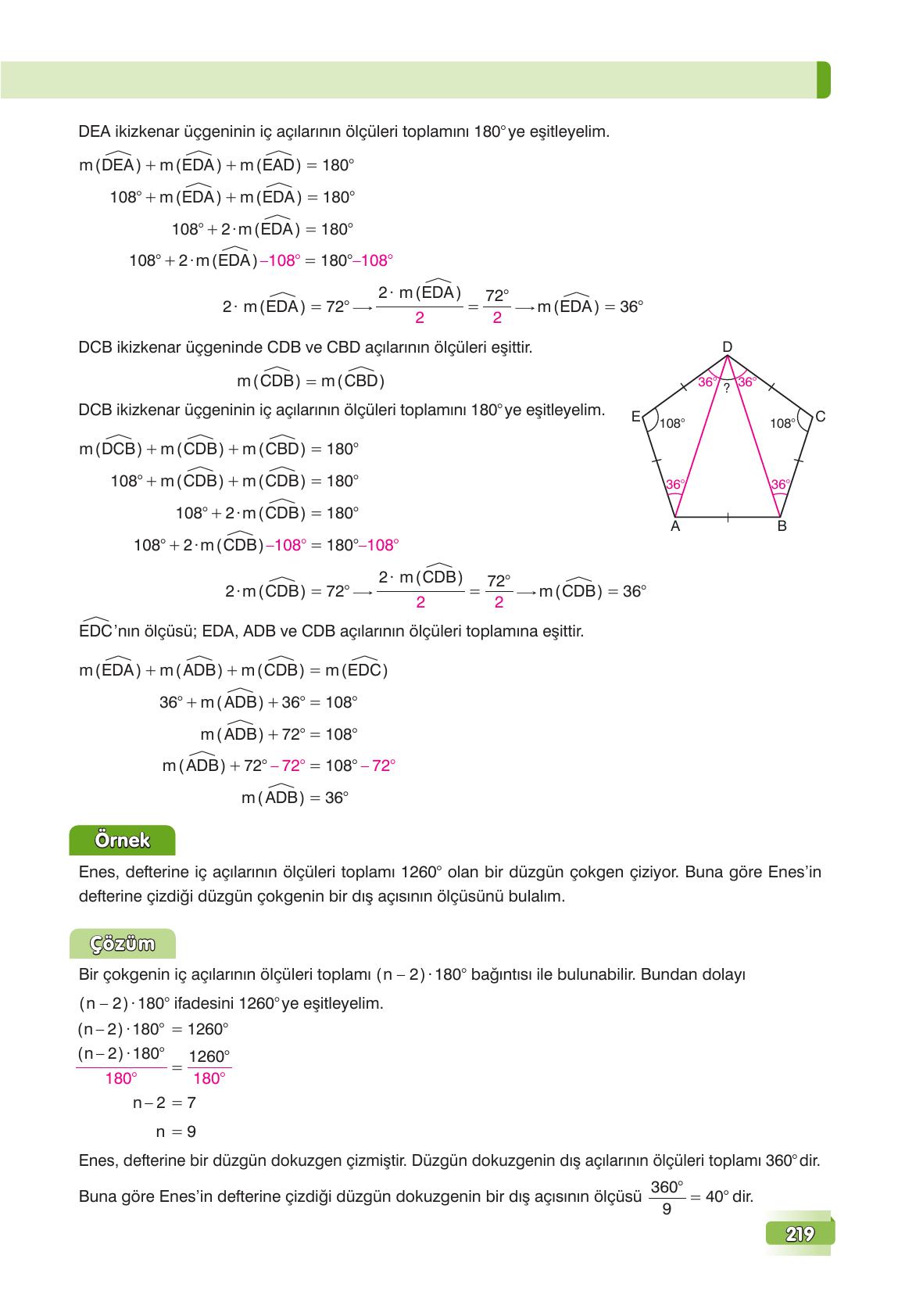 7. Sınıf Edat Yayınları Matematik Ders Kitabı Sayfa 219 Cevapları 7. Sınıf Edat Yayınları Matematik Ders Kitabı Sayfa 219 Cevapları