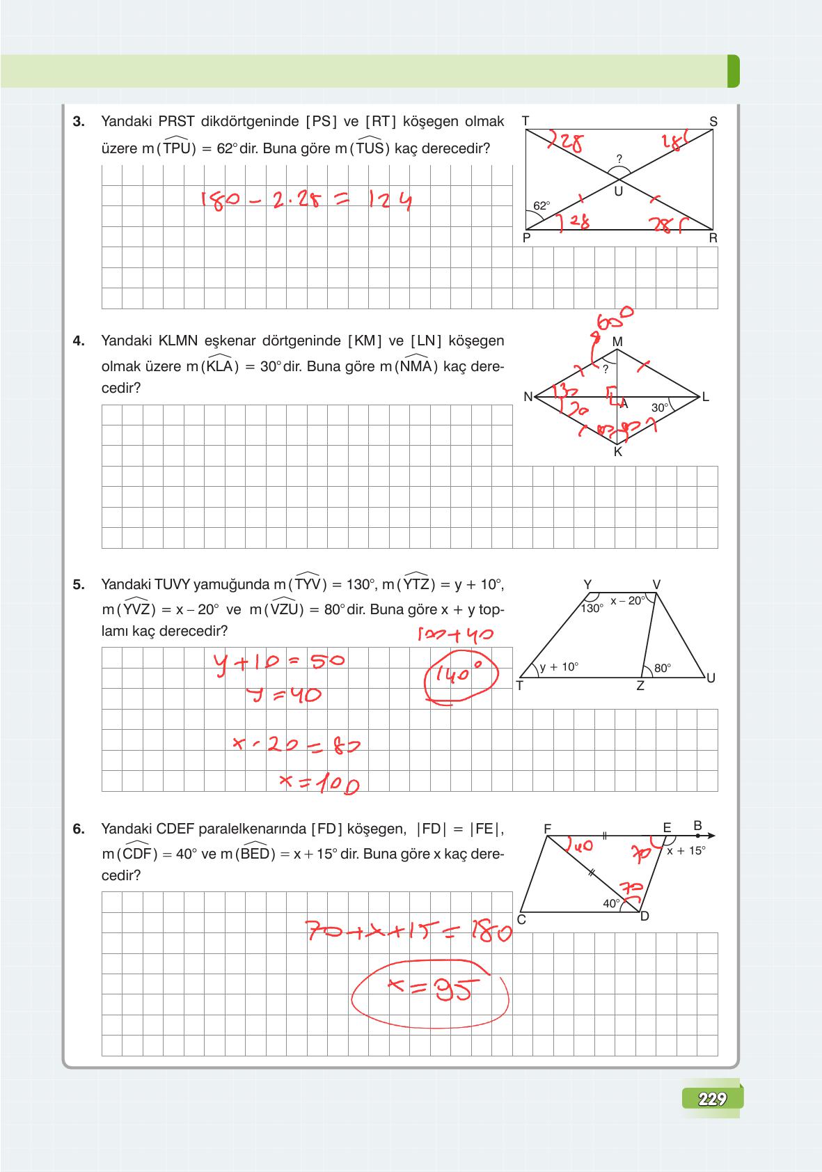 7. Sınıf Edat Yayınları Matematik Ders Kitabı Sayfa 229 Cevapları