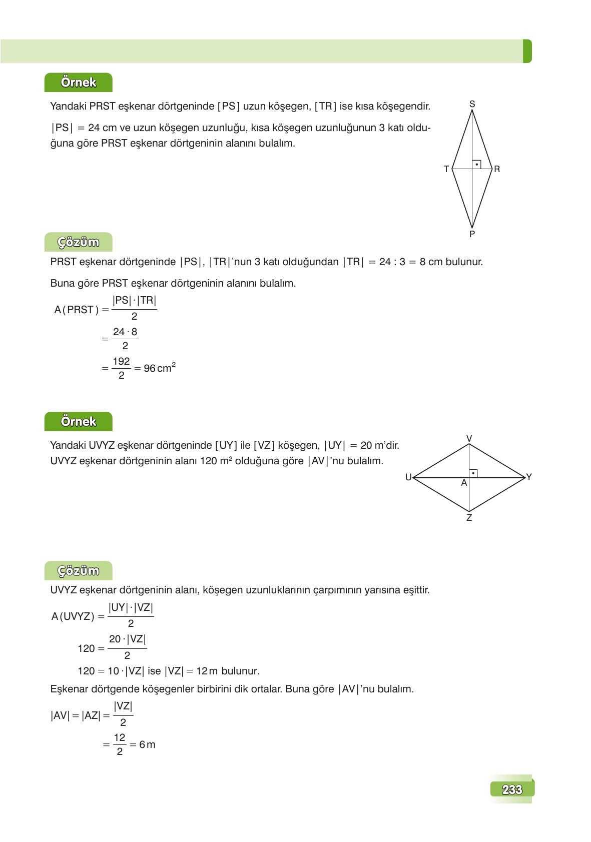 7. Sınıf Edat Yayınları Matematik Ders Kitabı Sayfa 233 Cevapları 7. Sınıf Edat Yayınları Matematik Ders Kitabı Sayfa 233 Cevapları