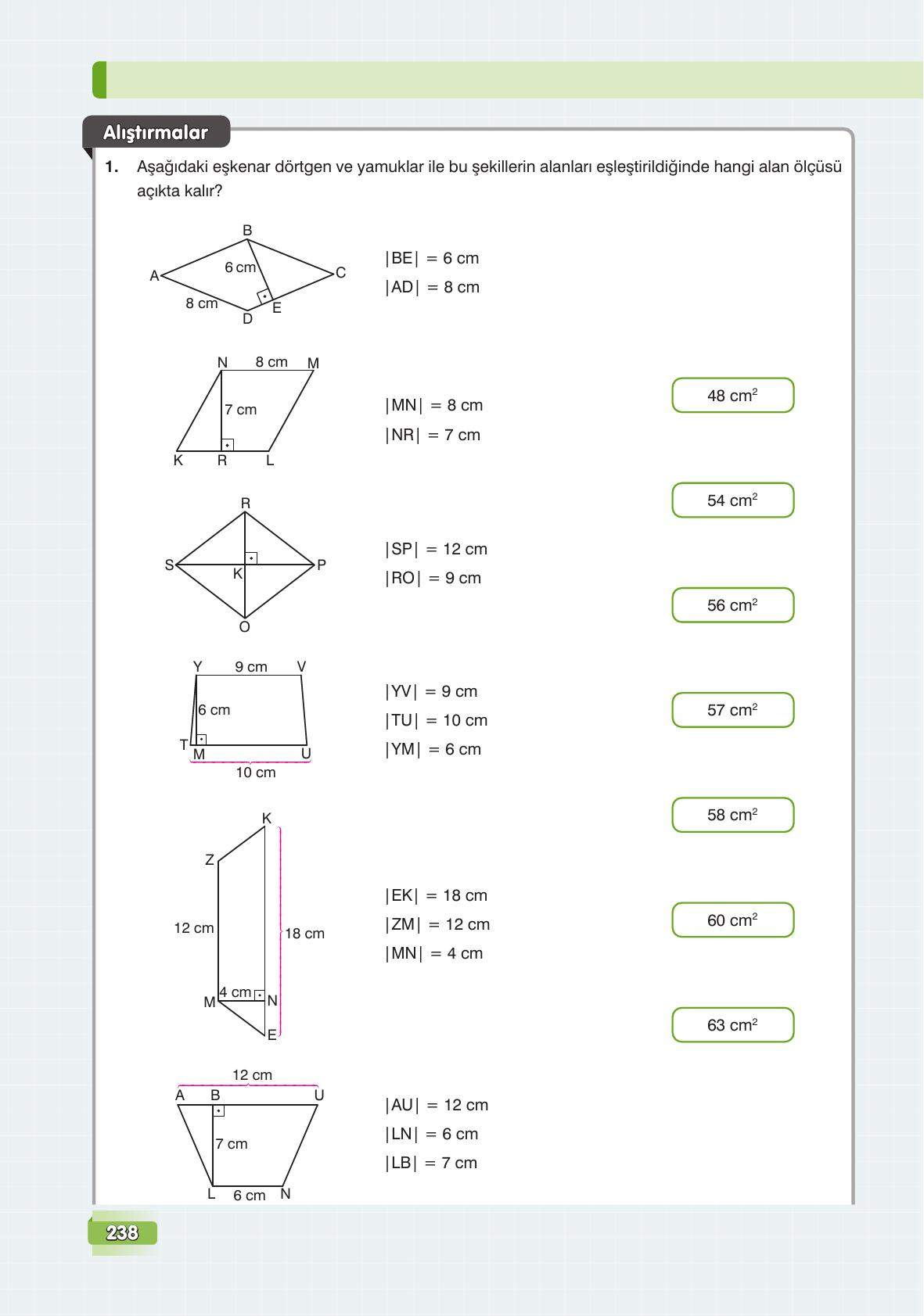 7. Sınıf Edat Yayınları Matematik Ders Kitabı Sayfa 238 Cevapları 7. Sınıf Edat Yayınları Matematik Ders Kitabı Sayfa 238 Cevapları