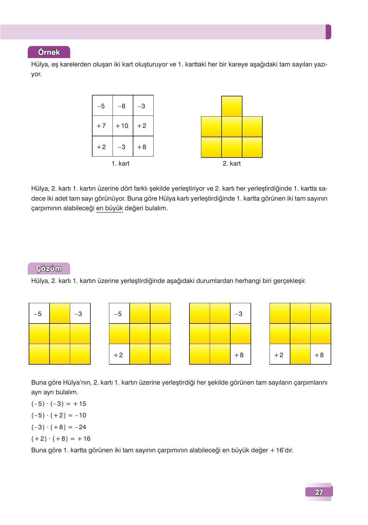 7. Sınıf Edat Yayınları Matematik Ders Kitabı Sayfa 27 Cevapları 7. Sınıf Edat Yayınları Matematik Ders Kitabı Sayfa 27 Cevapları